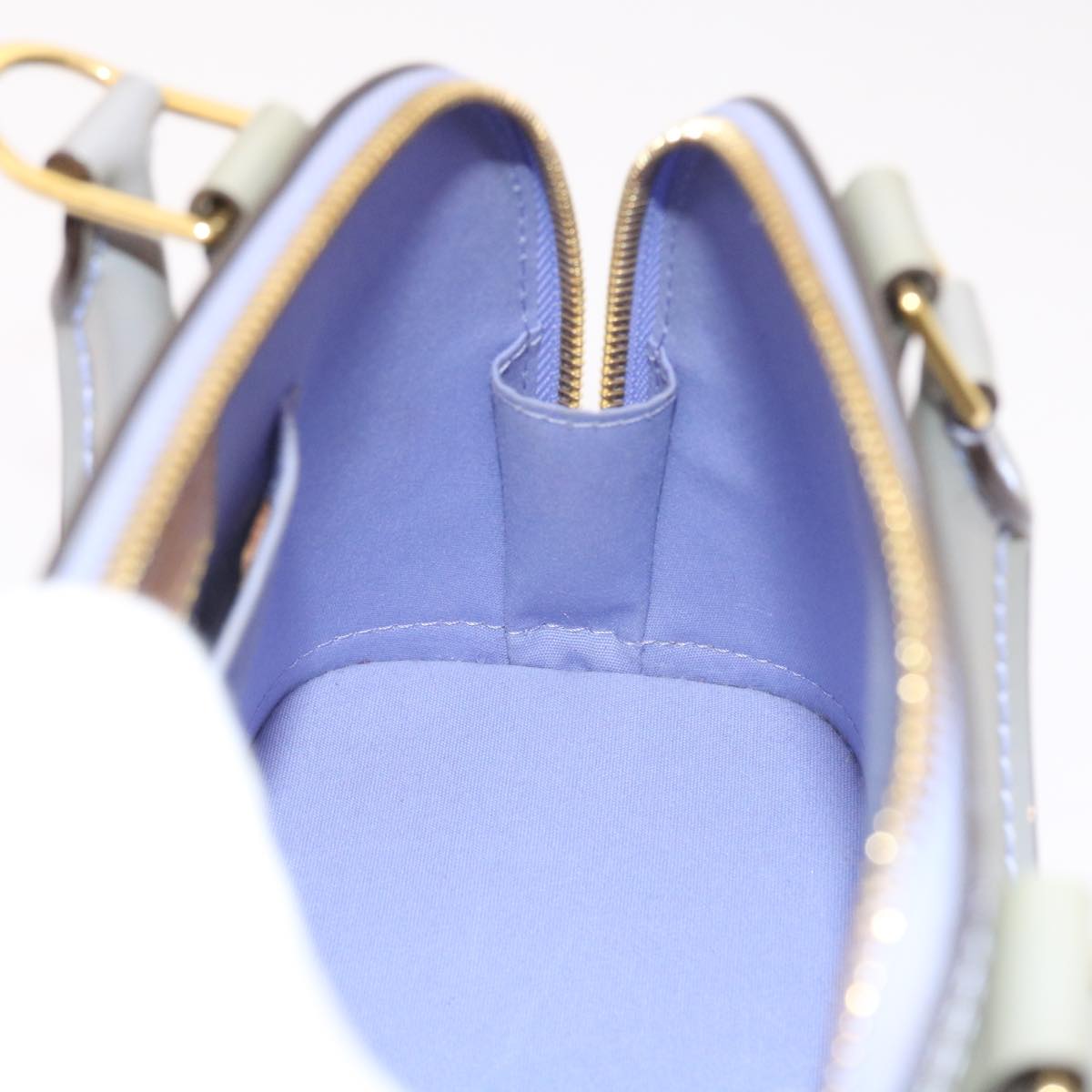LOUIS VUITTON Monogram Vernis Alma BB Bag 2way Purple Lila M90103 LV am5080