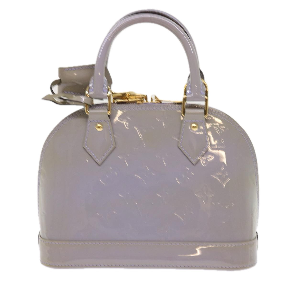 LOUIS VUITTON Monogram Vernis Alma BB Bag 2way Purple Lila M90103 LV am5080