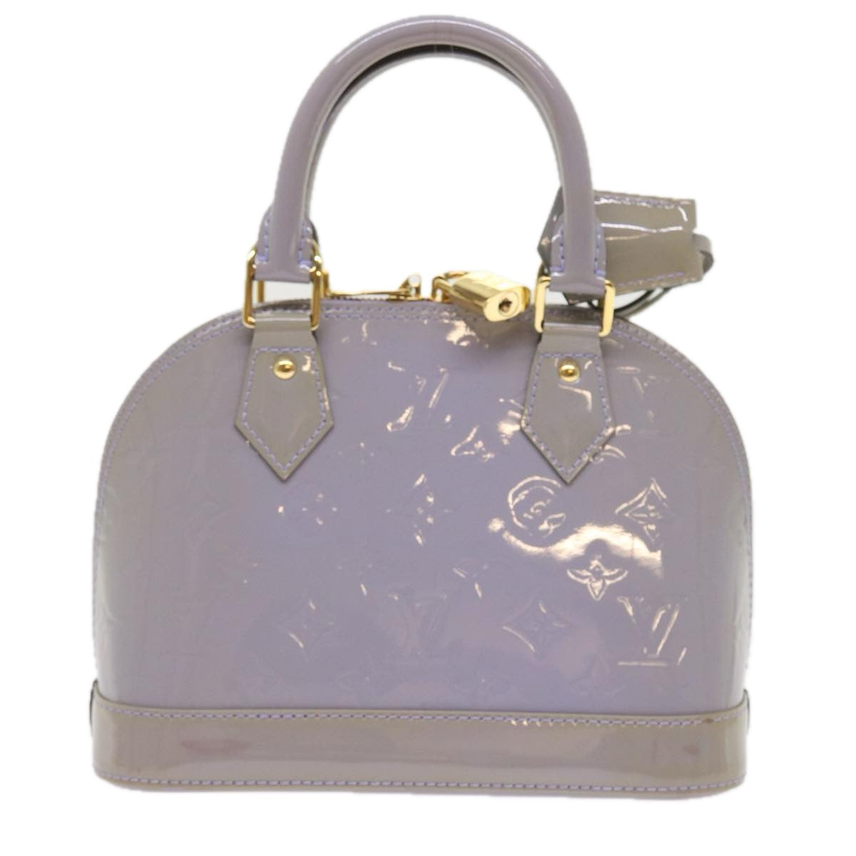 LOUIS VUITTON Monogram Vernis Alma BB Bag 2way Purple Lila M90103 LV am5080