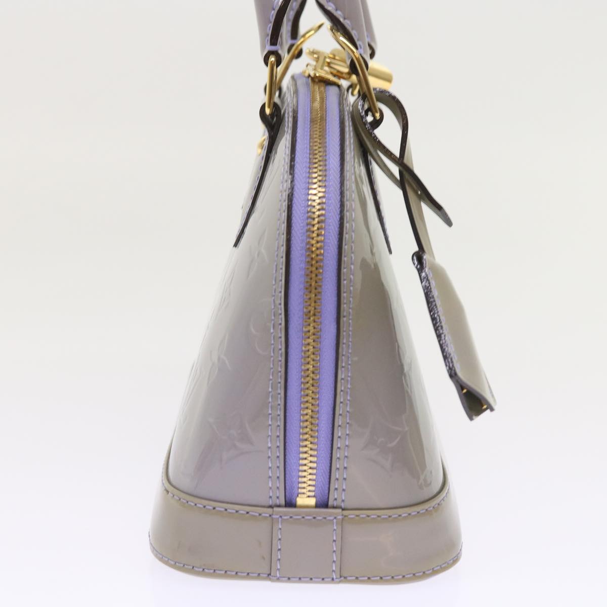 LOUIS VUITTON Monogram Vernis Alma BB Bag 2way Purple Lila M90103 LV am5080