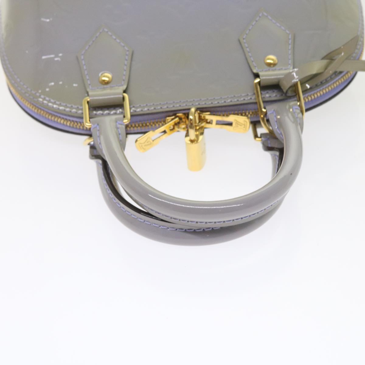 LOUIS VUITTON Monogram Vernis Alma BB Bag 2way Purple Lila M90103 LV am5080