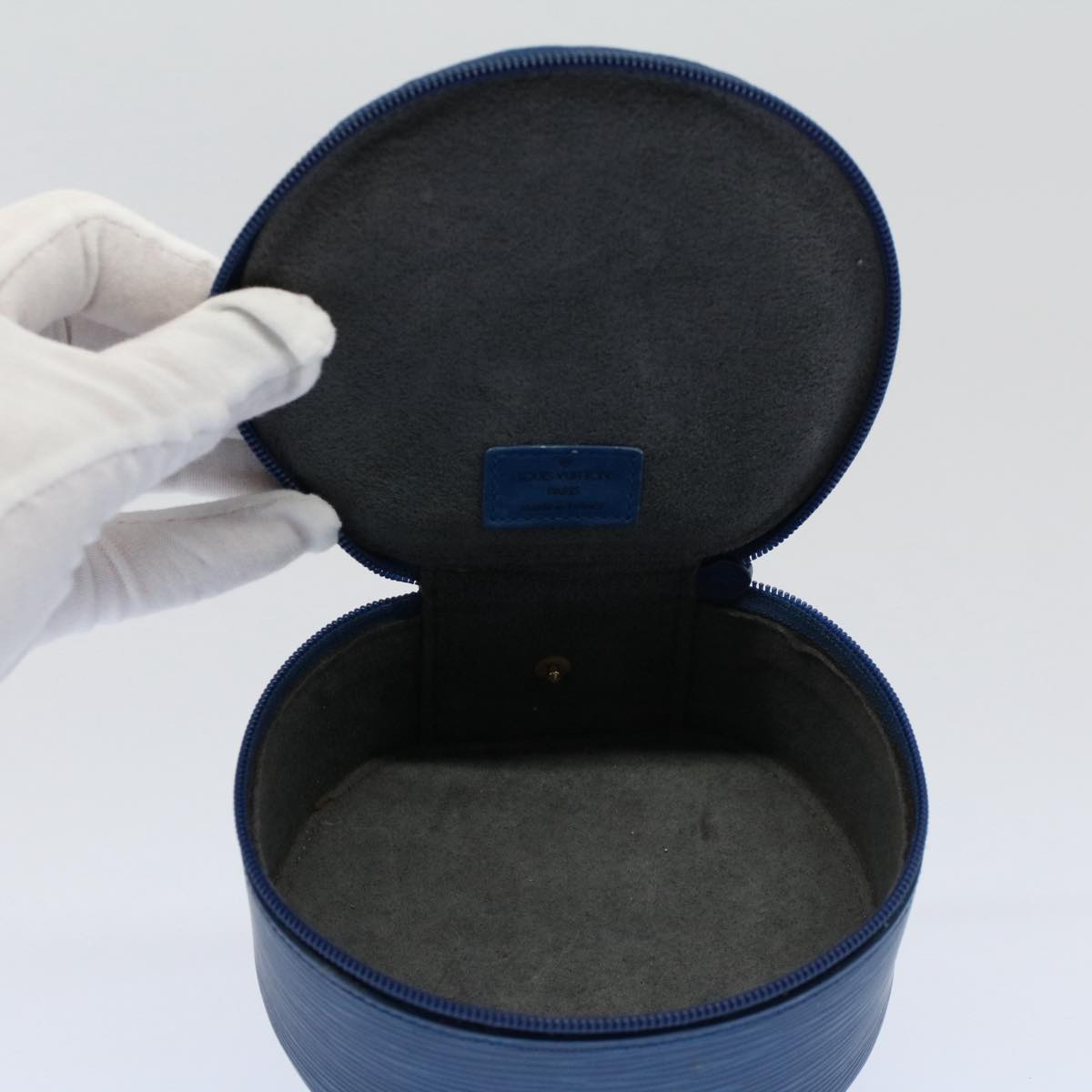 LOUIS VUITTON Epi Ecrin Bijoux 12 Jewelry Box Blue M48205 LV am5090