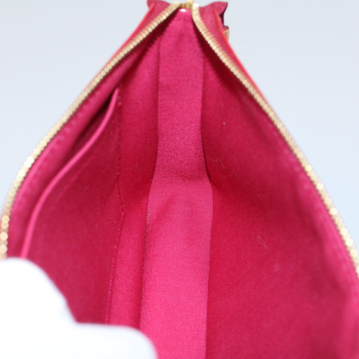 LOUIS VUITTON Monogram Vernis Pochette Accessoires Pouch Red M91577 am5106
