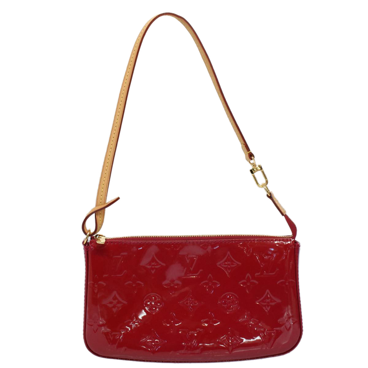 LOUIS VUITTON Monogram Vernis Pochette Accessoires Pouch Red M91577 am5106