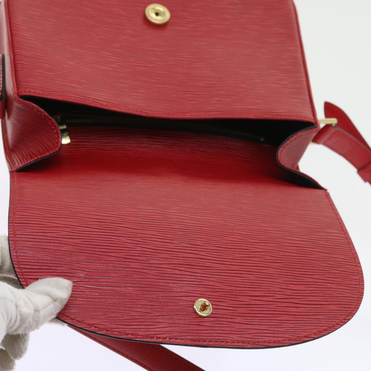 LOUIS VUITTON Epi Saint Cloud GM Shoulder Bag Red M52197 LV am5136