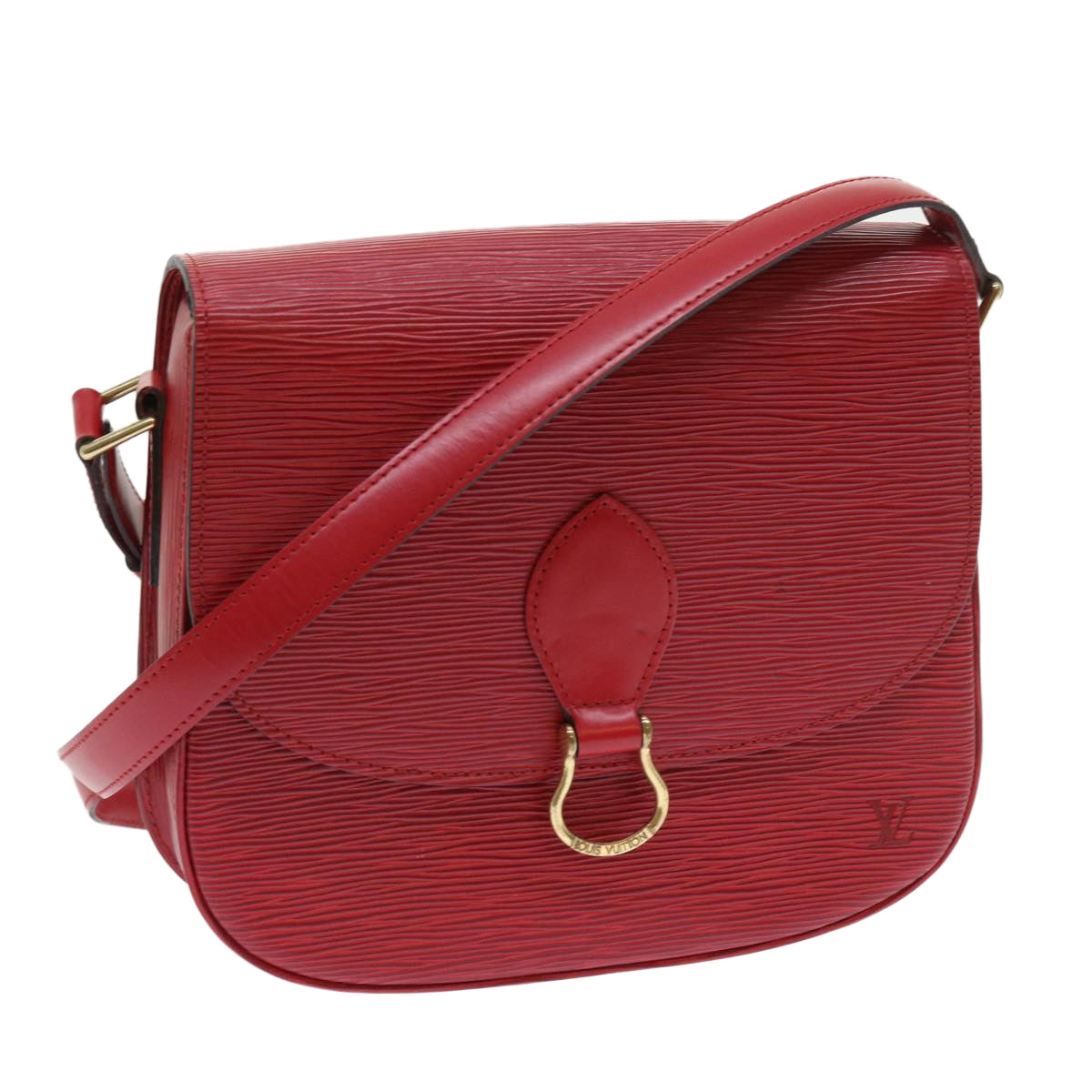 LOUIS VUITTON Epi Saint Cloud GM Shoulder Bag Red M52197 LV am5136
