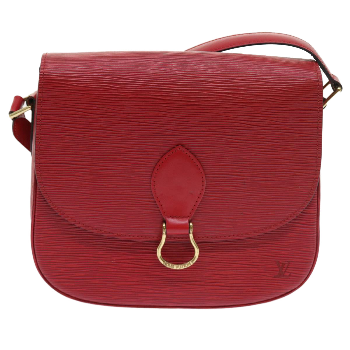 LOUIS VUITTON Epi Saint Cloud GM Shoulder Bag Red M52197 LV am5136