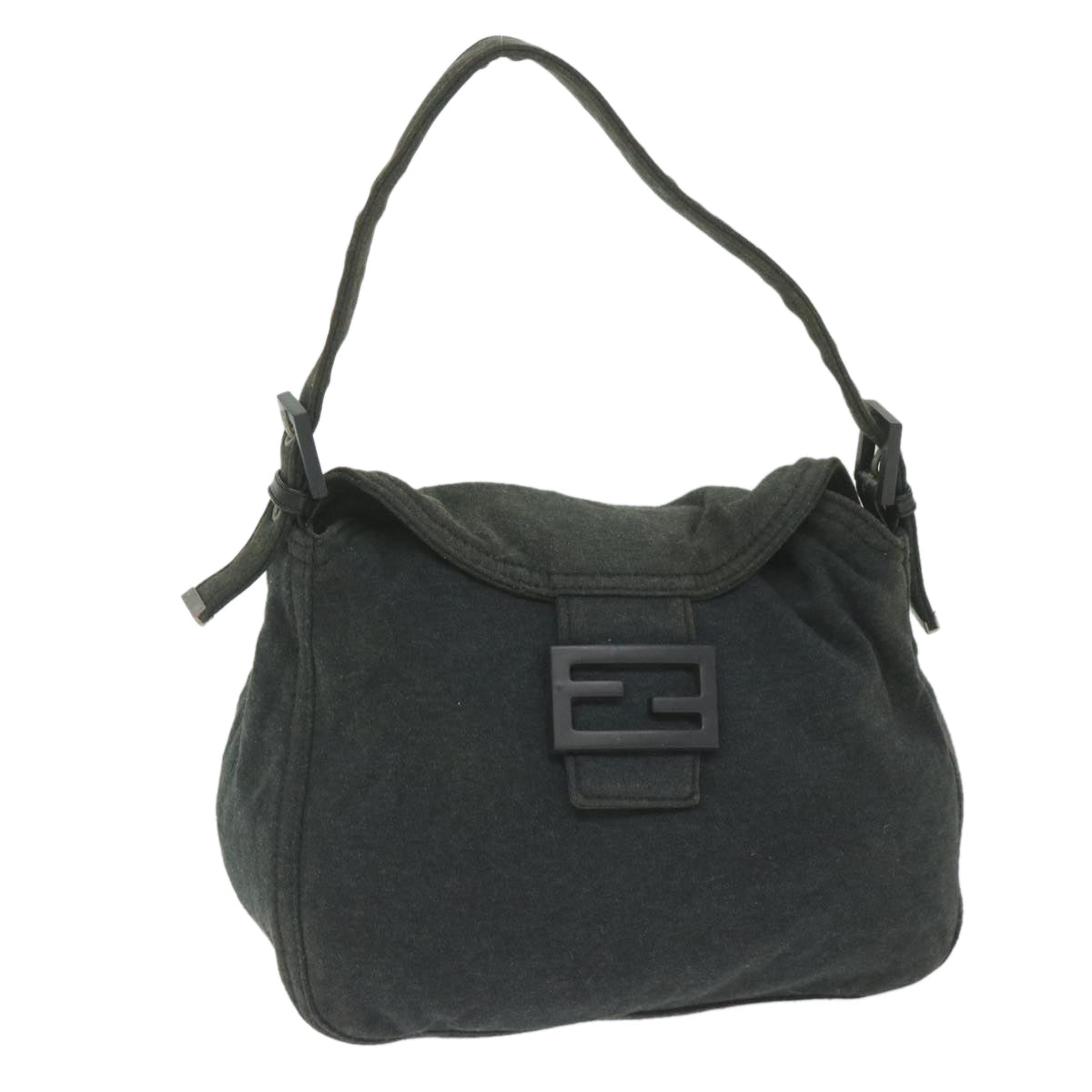 Luxury FendiMamma Baguette Shoulder Bag cotton Grayam5207