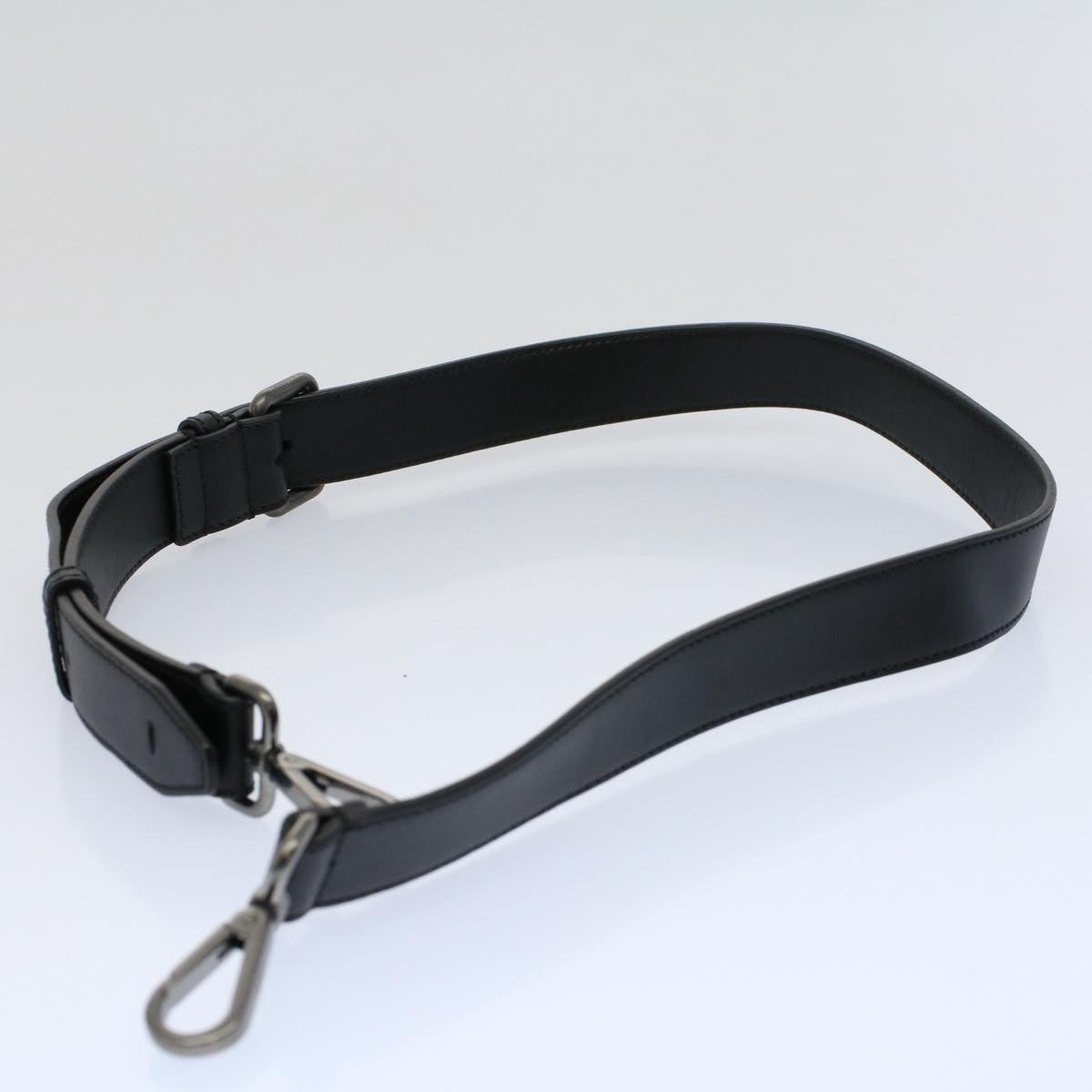 Luxury FendiAdjustable Shoulder Strap Leather 33.9""-40.9"" Blackam5224