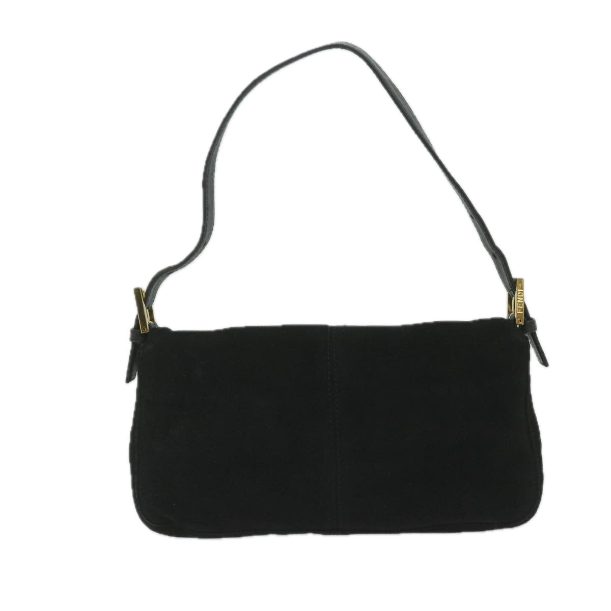 Luxury FendiMamma Baguette Shoulder Bag Suede Black 2813 26424 009am5239