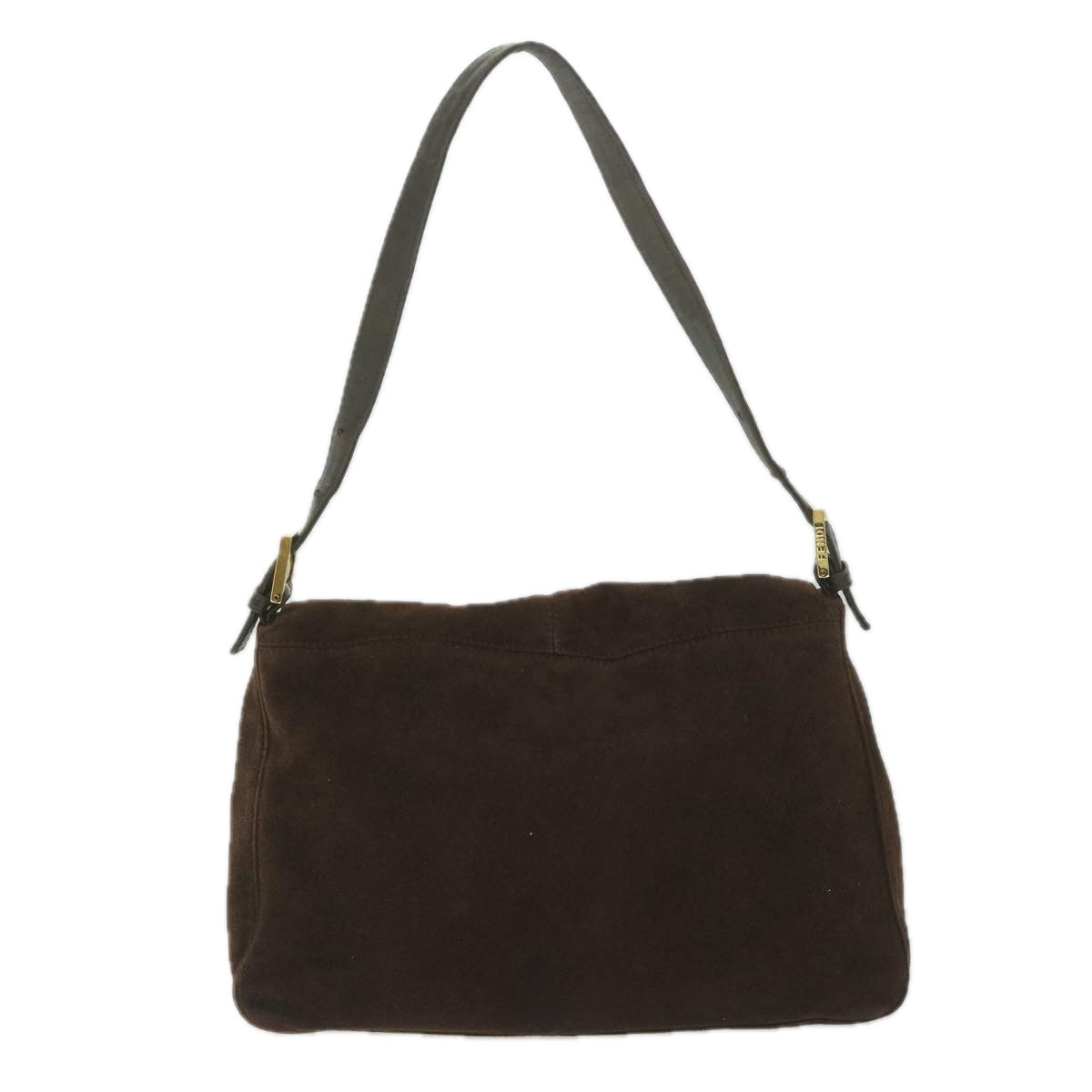 Luxury FendiMamma Baguette Shoulder Bag Suede Brownam5342