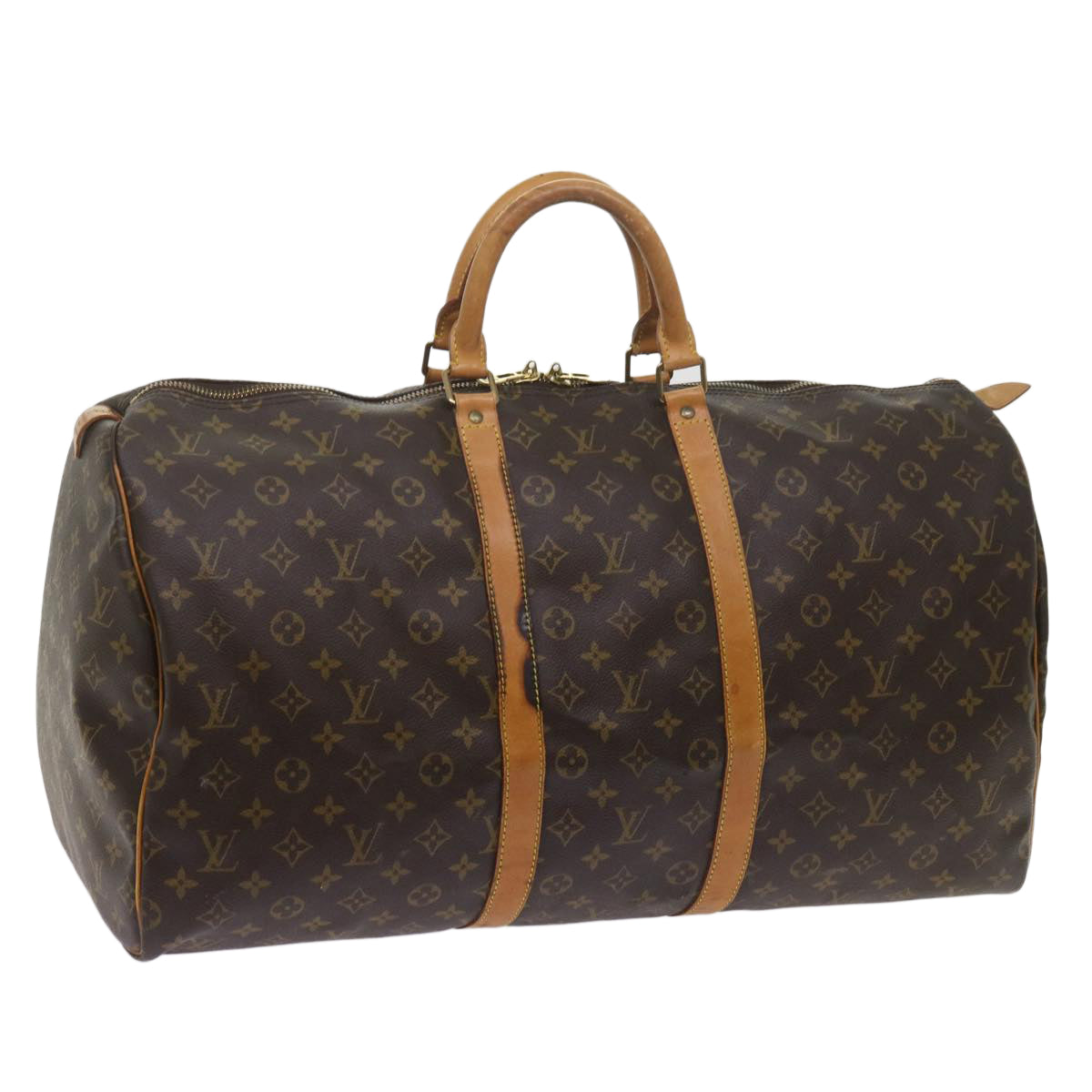 LOUIS VUITTON Monogram Keepall 55 Boston Bag M41424 LV am5414