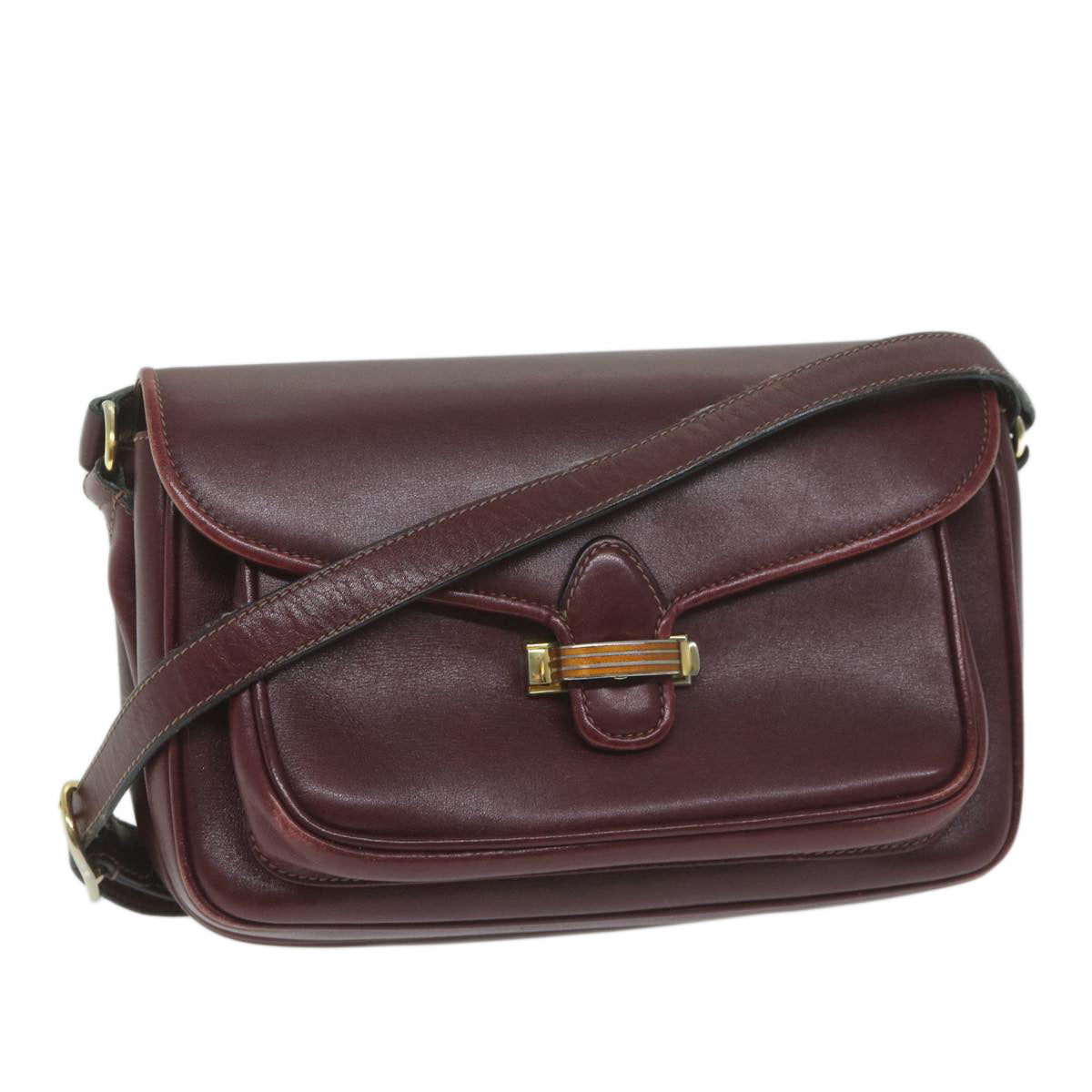 GUCCI Shoulder Bag Leather Red  am5604
