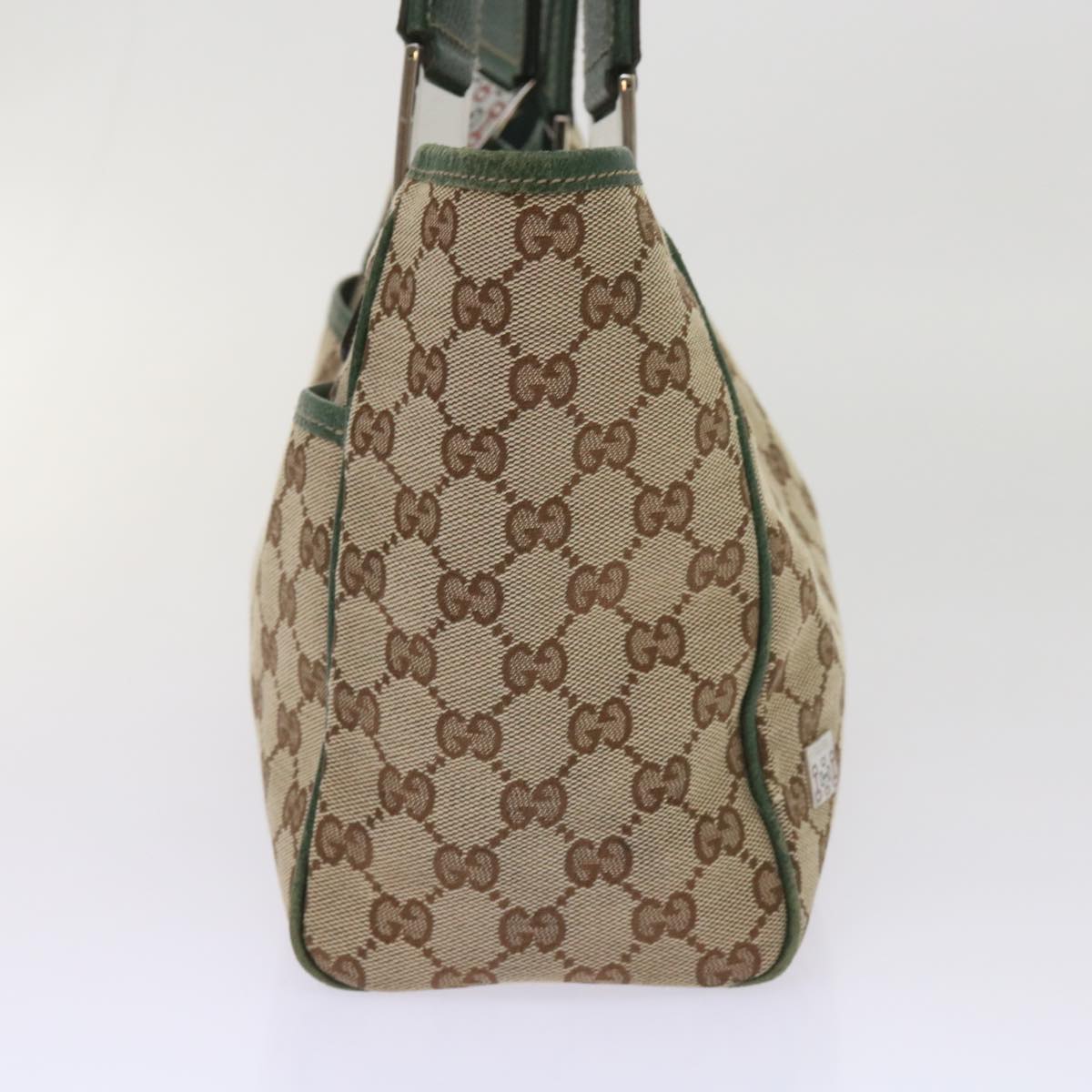 GUCCI GG Canvas Web Sherry Line Horsebit Tote Bag Beige Red 145810  am5686