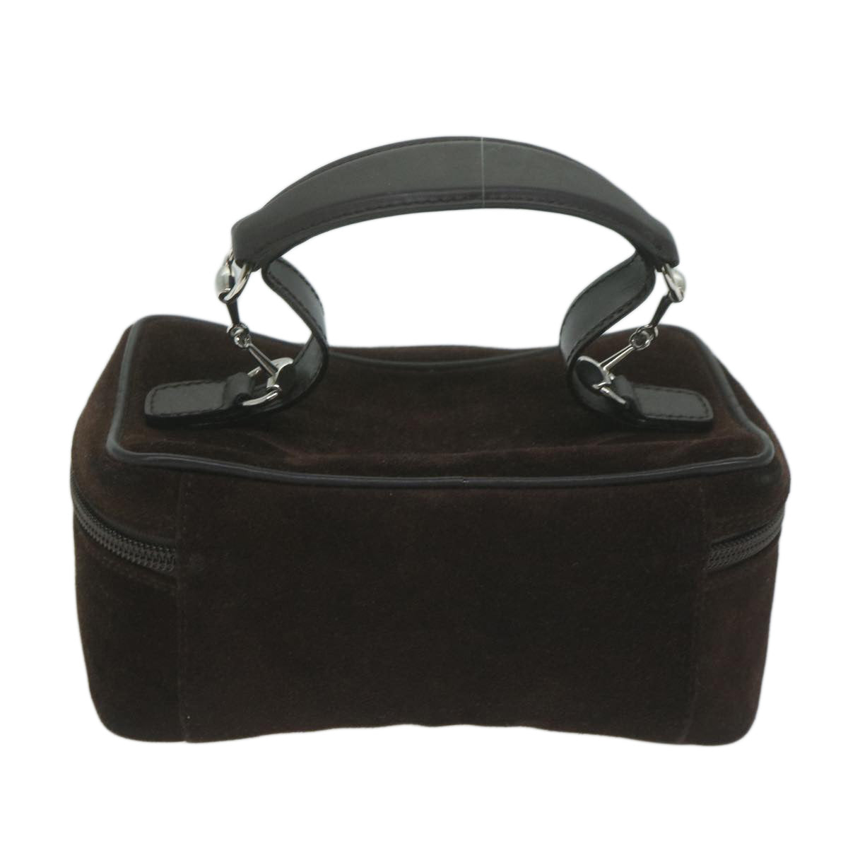 GUCCI Horsebit Vanity Cosmetic Pouch Suede Brown 032 1705  am5745