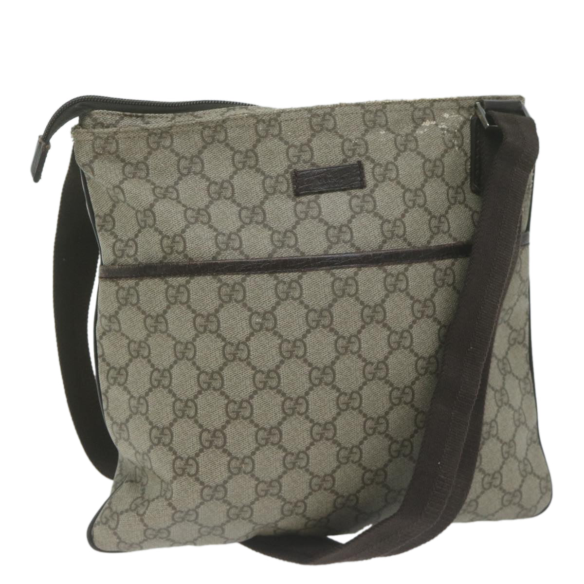 GUCCI GG Supreme Shoulder Bag PVC Beige 141626  am5746