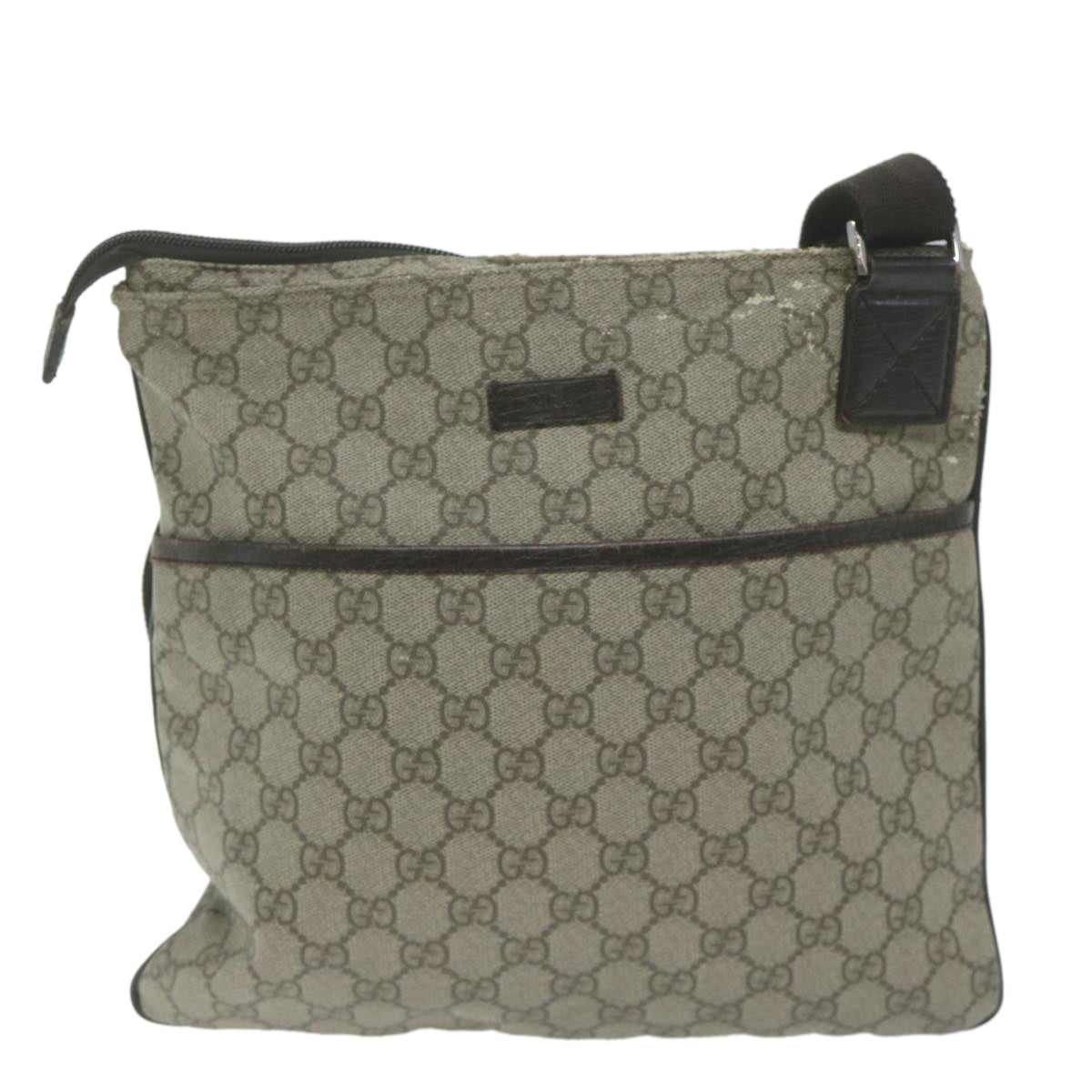 GUCCI GG Supreme Shoulder Bag PVC Beige 141626  am5746