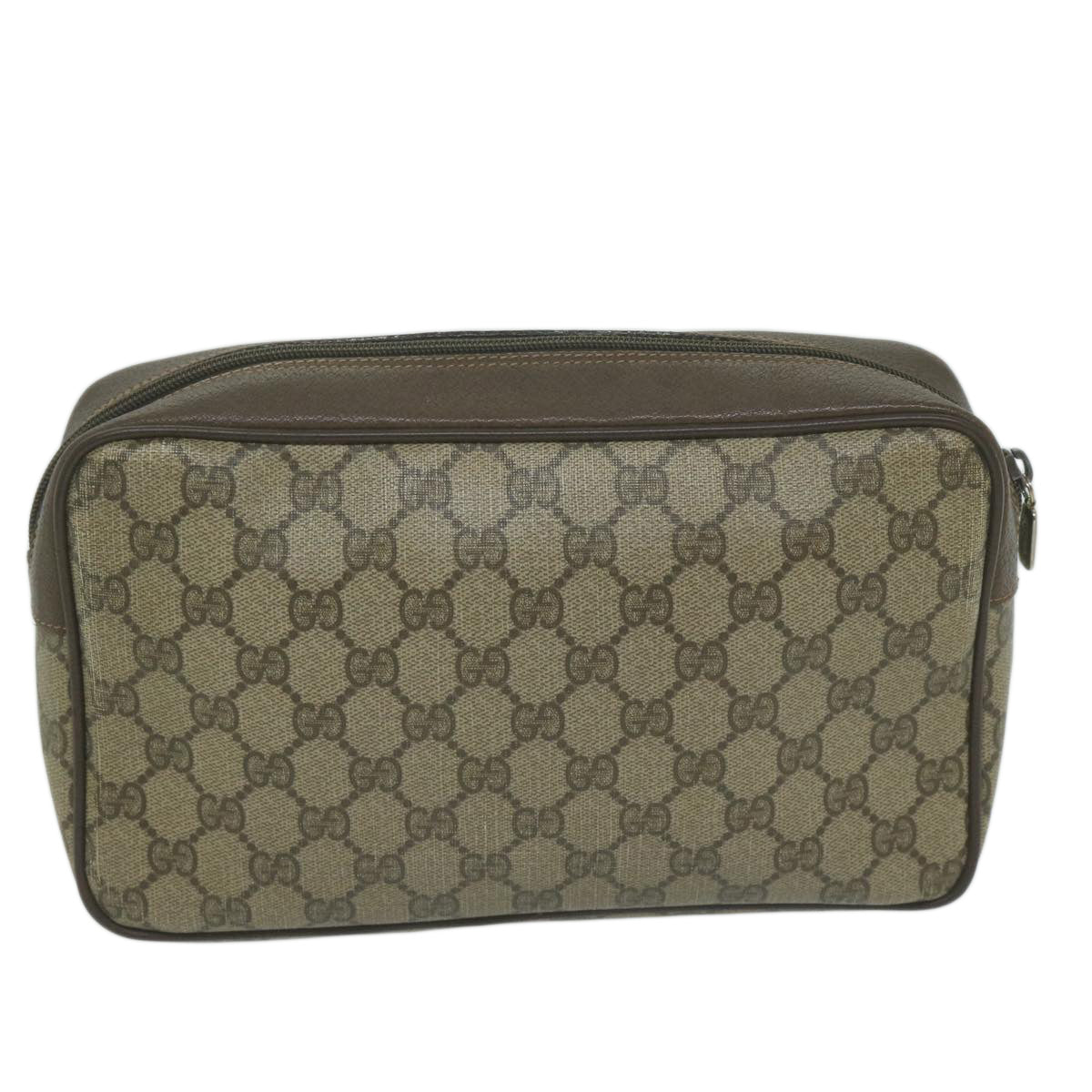 GUCCI GG Supreme Clutch Bag PVC Beige 89 01 044  am5751