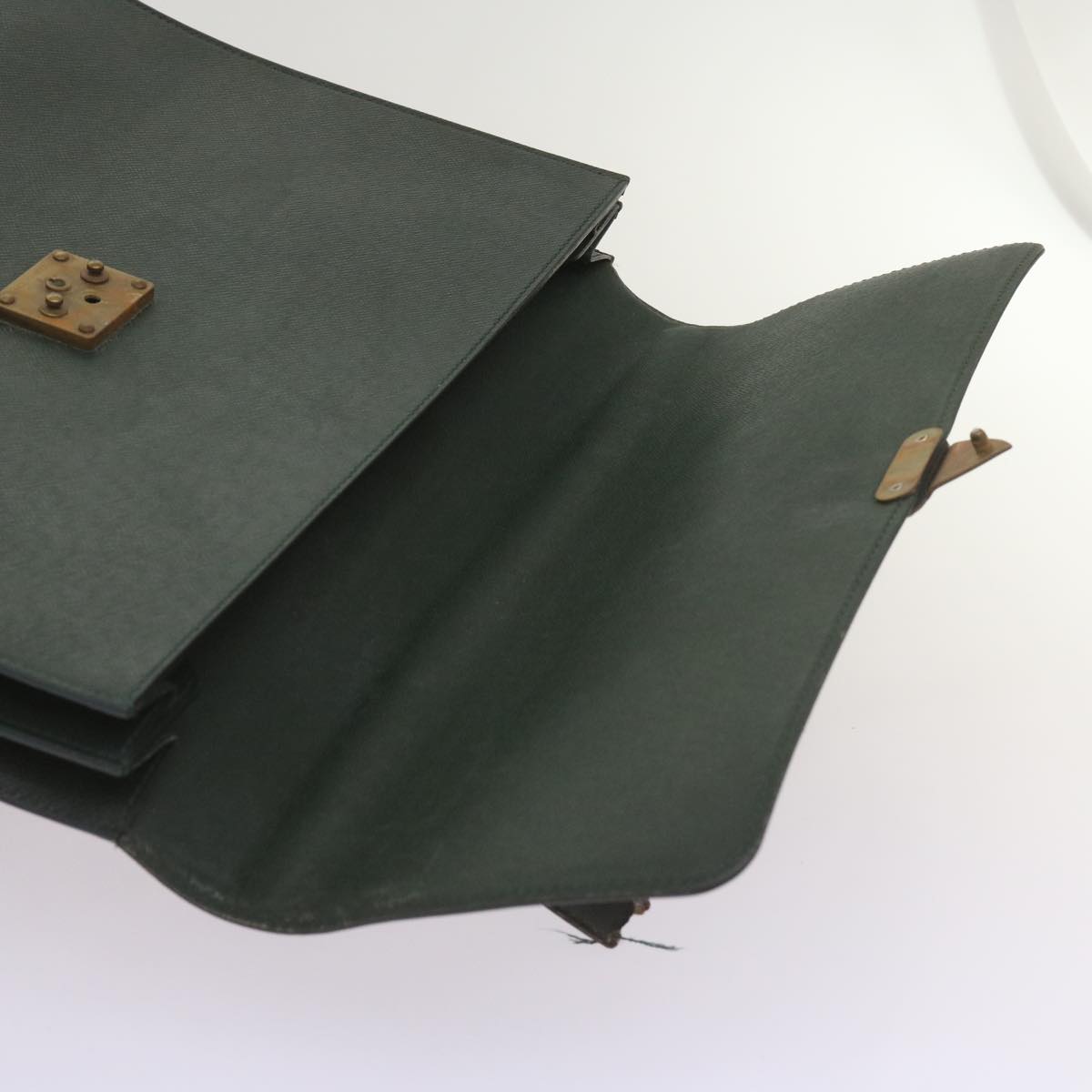 LOUIS VUITTON Taiga Leather Clutch Bag Hand Bag 2Set Green LV am5763