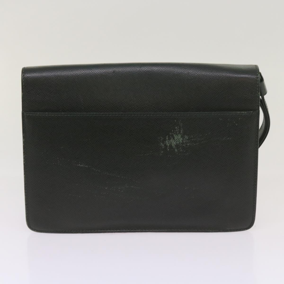 LOUIS VUITTON Taiga Leather Clutch Bag Hand Bag 2Set Green LV am5763
