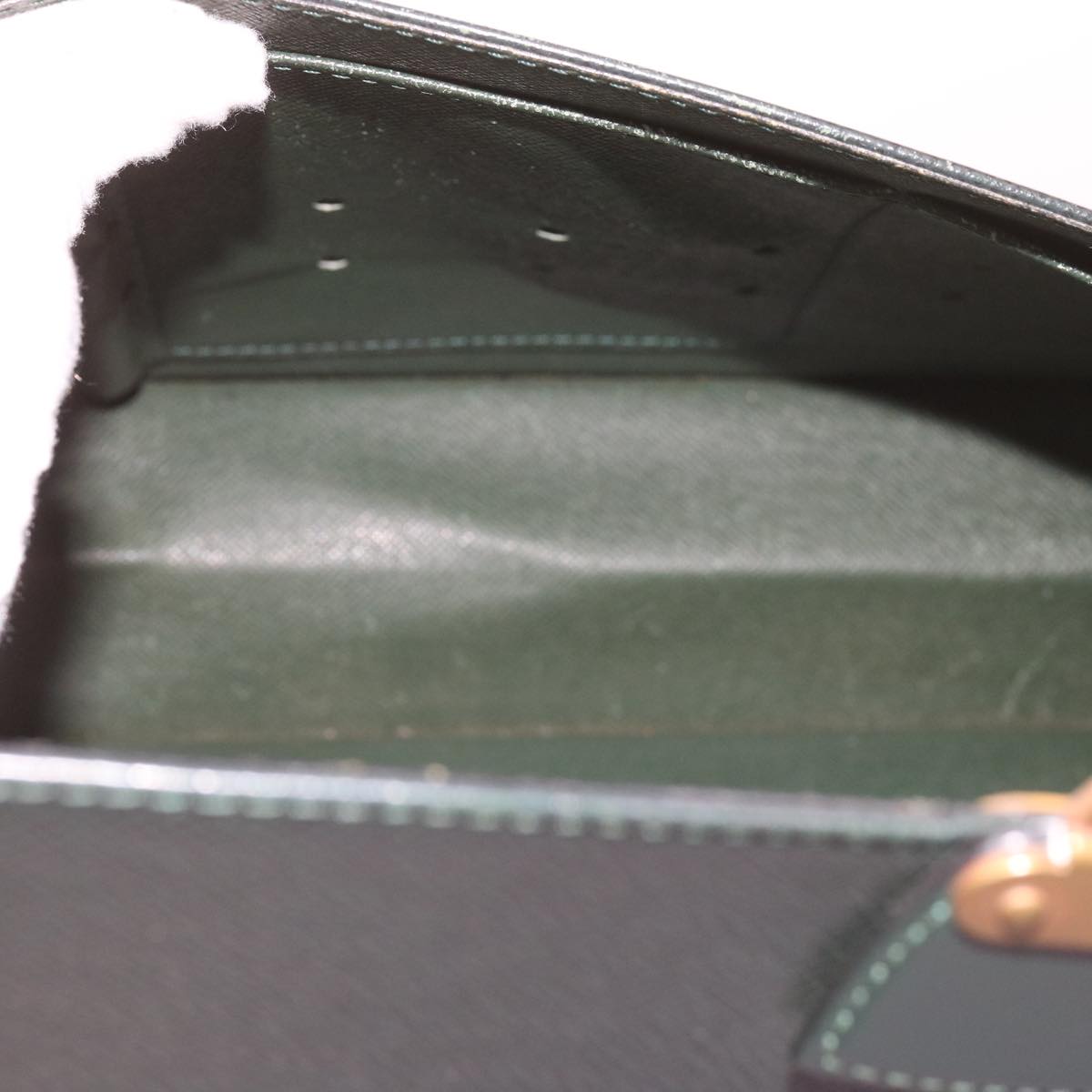 LOUIS VUITTON Taiga Leather Clutch Bag Hand Bag 2Set Green LV am5763