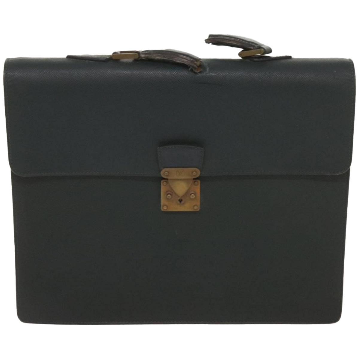 LOUIS VUITTON Taiga Leather Clutch Bag Hand Bag 2Set Green LV am5763