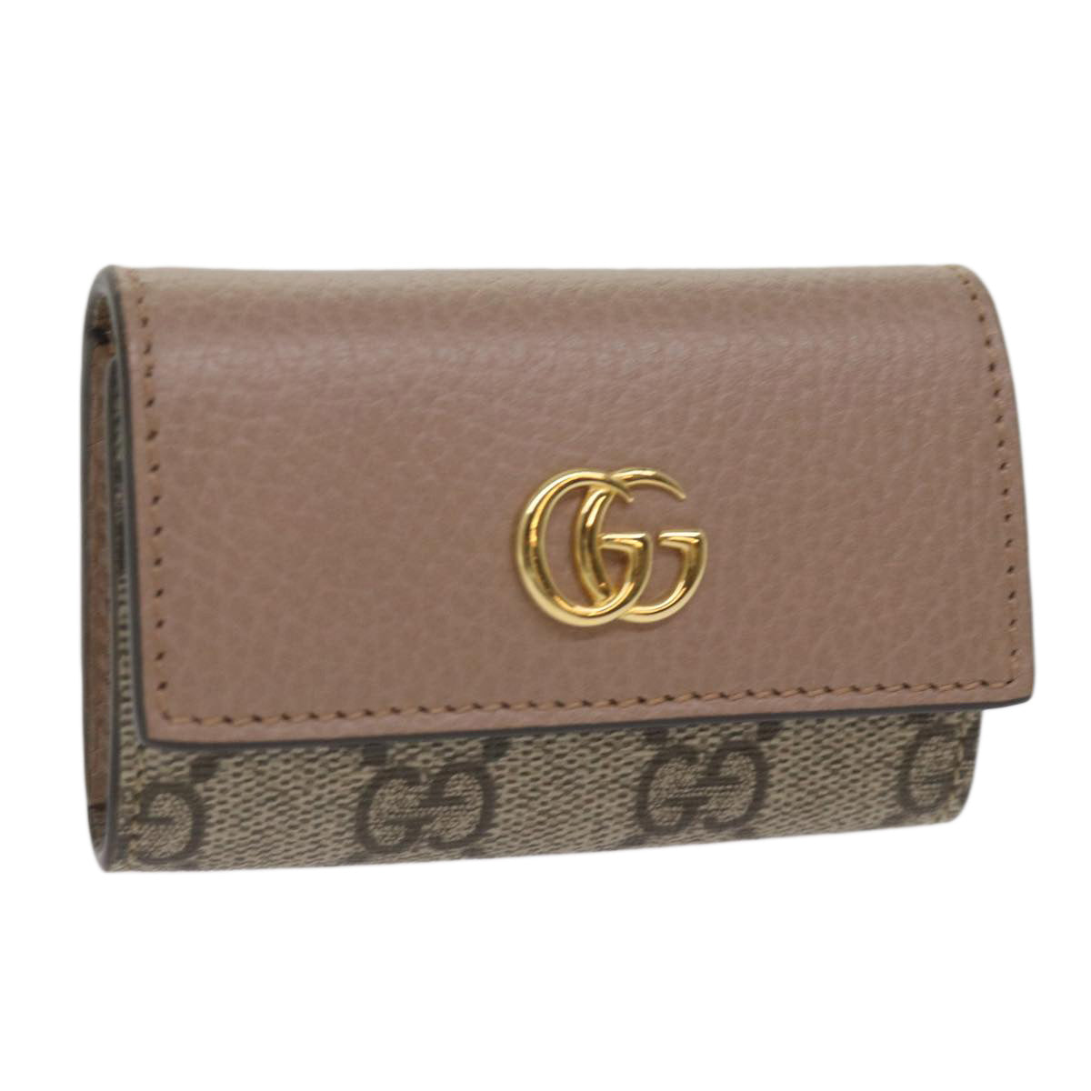 GUCCI GG Marmont Key Case Beige 456118  am5771