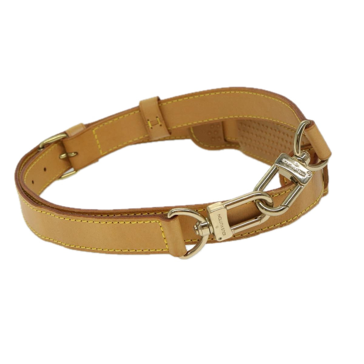 LOUIS VUITTON Adjustable Shoulder Strap Leather 34.6""-41.7"" Beige am5816