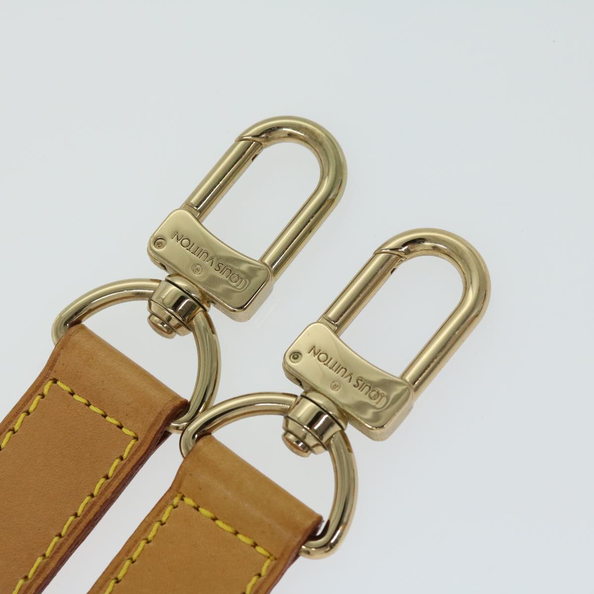 LOUIS VUITTON Adjustable Shoulder Strap Leather 34.6""-41.7"" Beige am5816