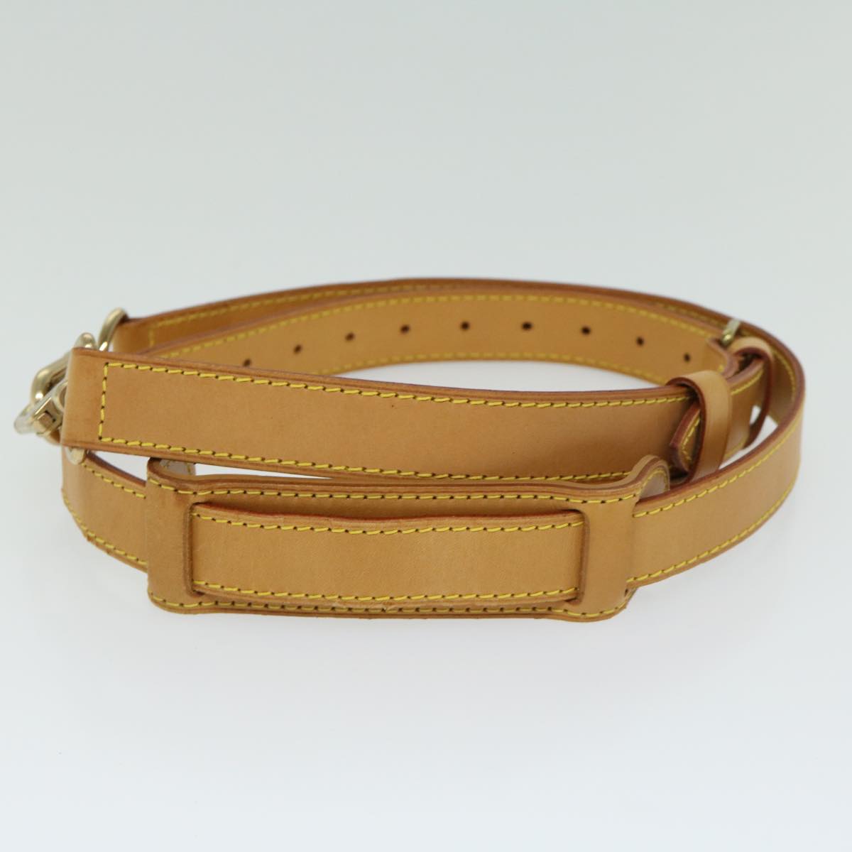 LOUIS VUITTON Adjustable Shoulder Strap Leather 34.6""-41.7"" Beige am5816
