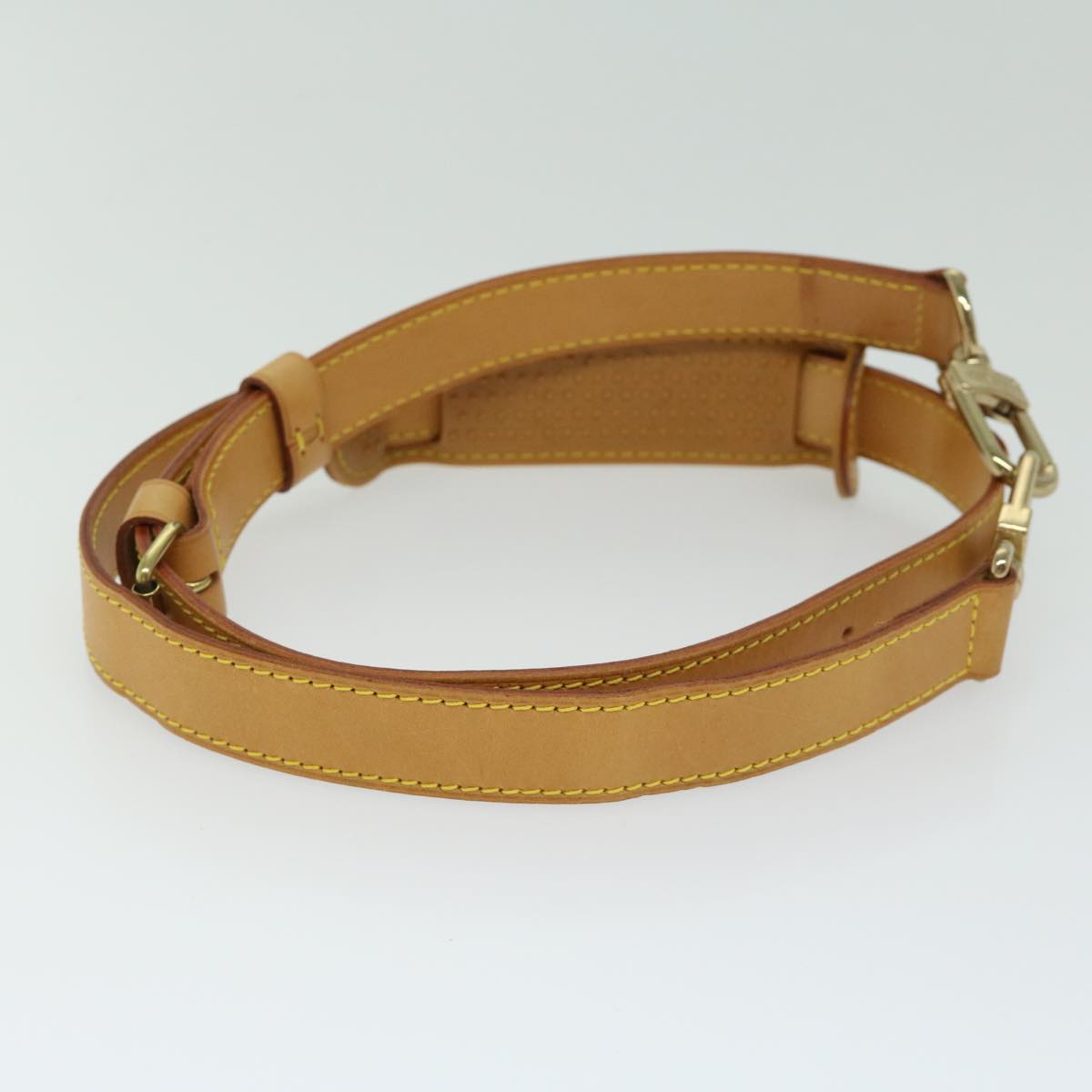 LOUIS VUITTON Adjustable Shoulder Strap Leather 34.6""-41.7"" Beige am5816