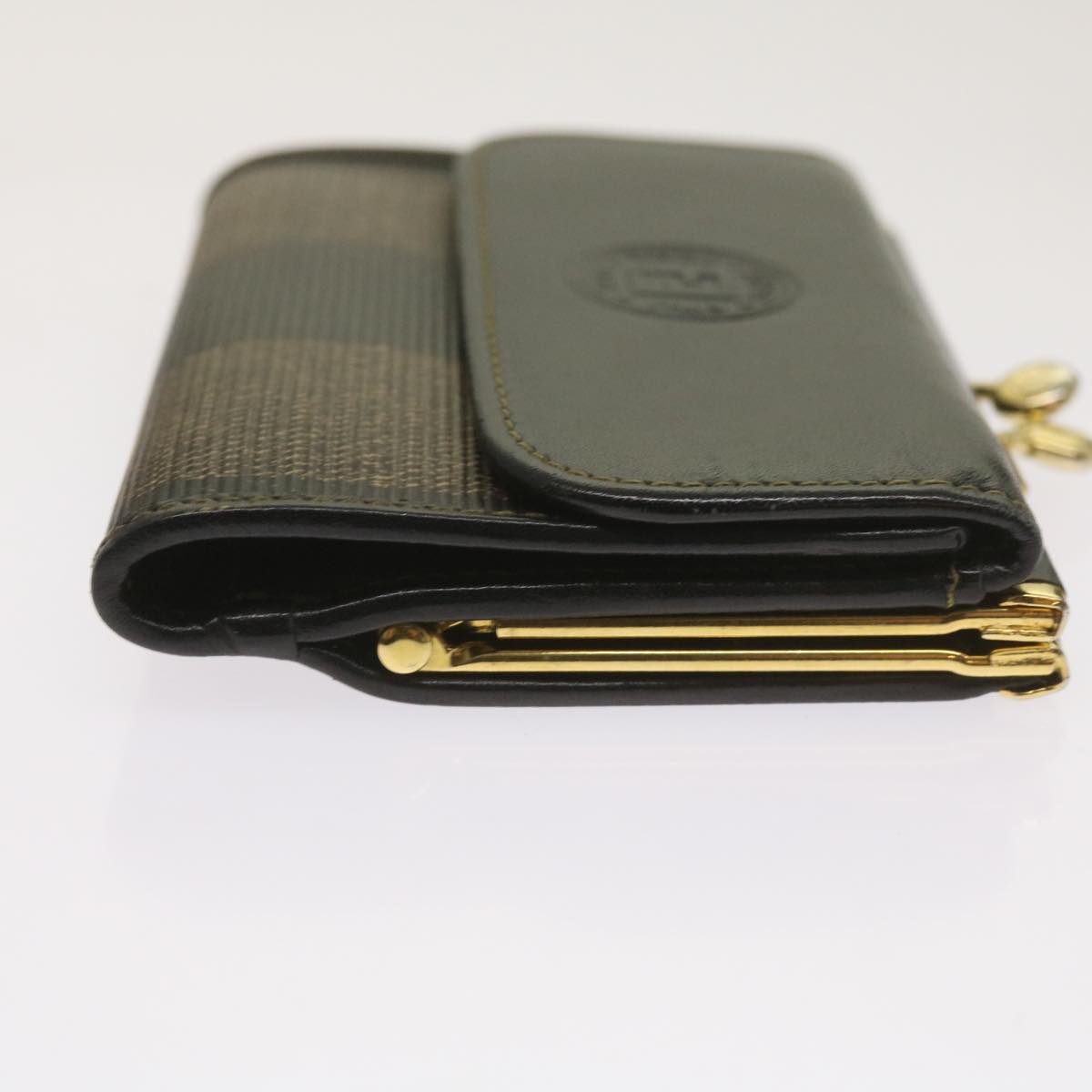 Luxury FendiPecan Canvas Wallet Black Brownam5840