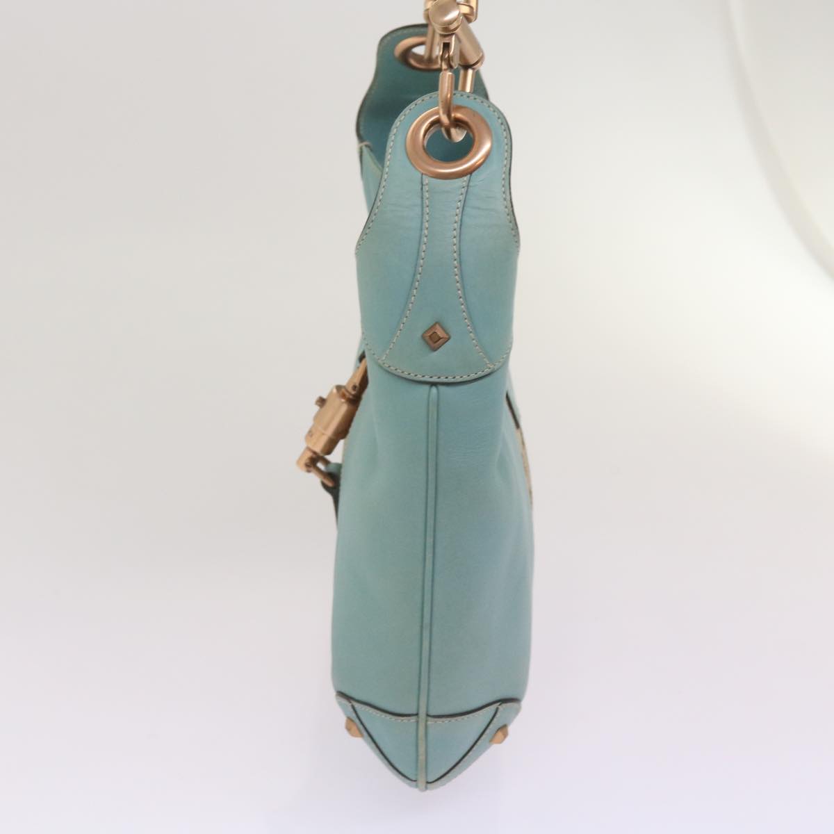 GUCCI Jackie GG Canvas Shoulder Bag Blue 120888  am5869