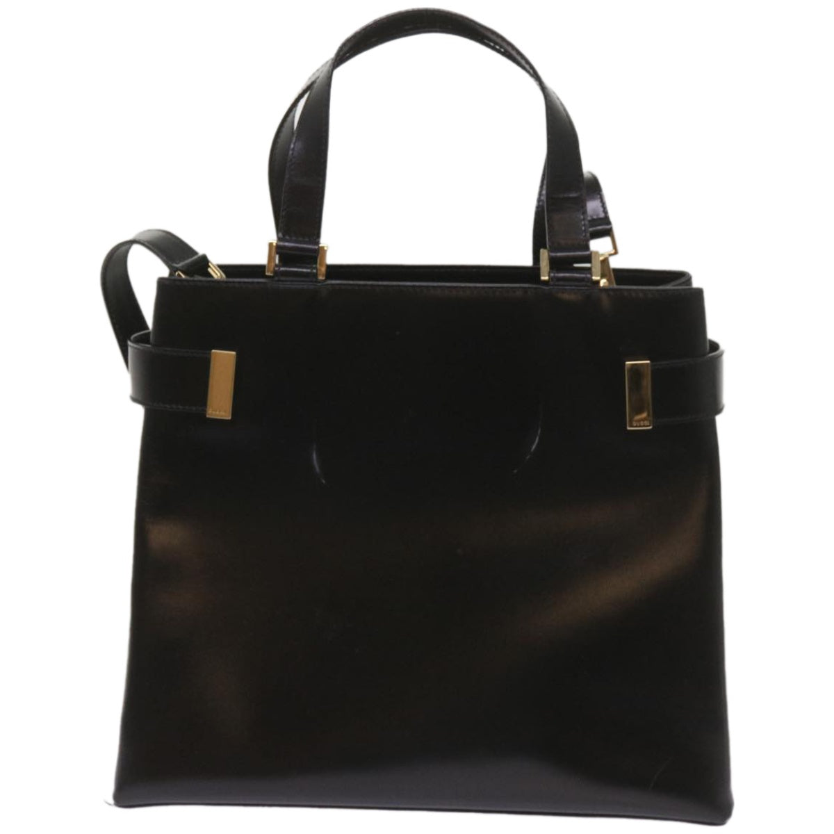 GUCCI Hand Bag Leather 2way Black 000 2046 0562  am5882