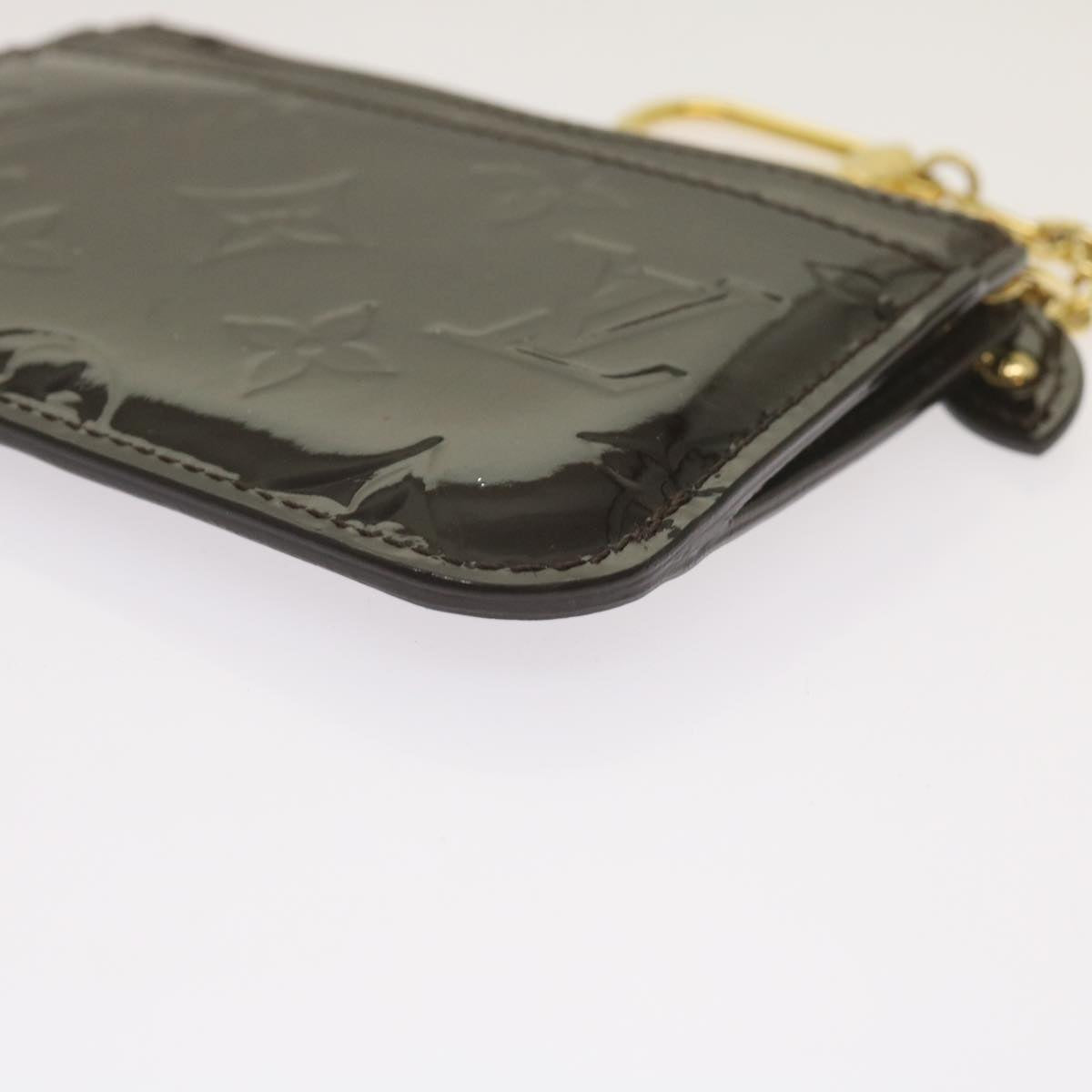 LOUIS VUITTON Vernis Pochette Cles NM Coin Purse Amarante M93557 LV am5905