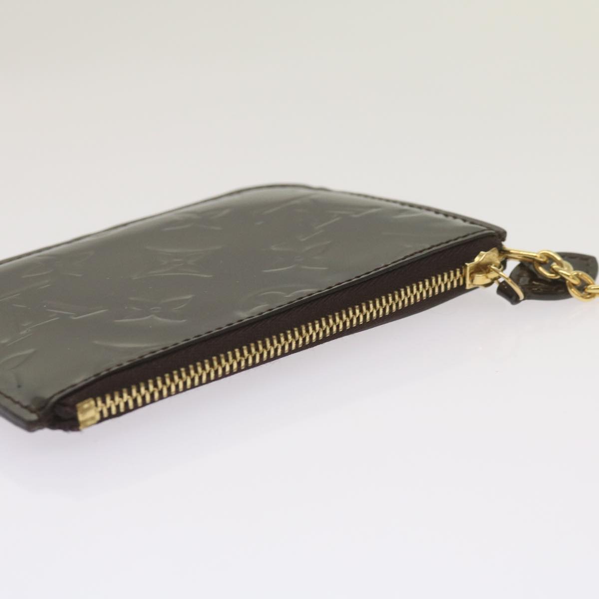 LOUIS VUITTON Vernis Pochette Cles NM Coin Purse Amarante M93557 LV am5905