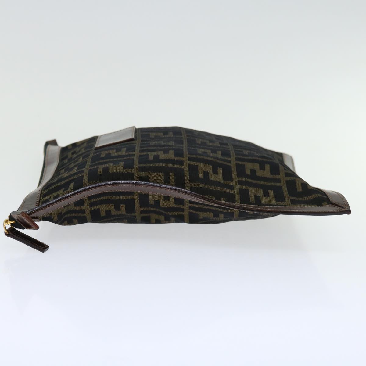 Luxury FendiZucca Canvas Clutch Bag Brownam5950