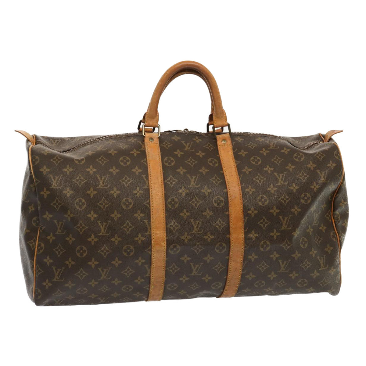 LOUIS VUITTON Monogram Keepall 55 Boston Bag M41424 LV am5997