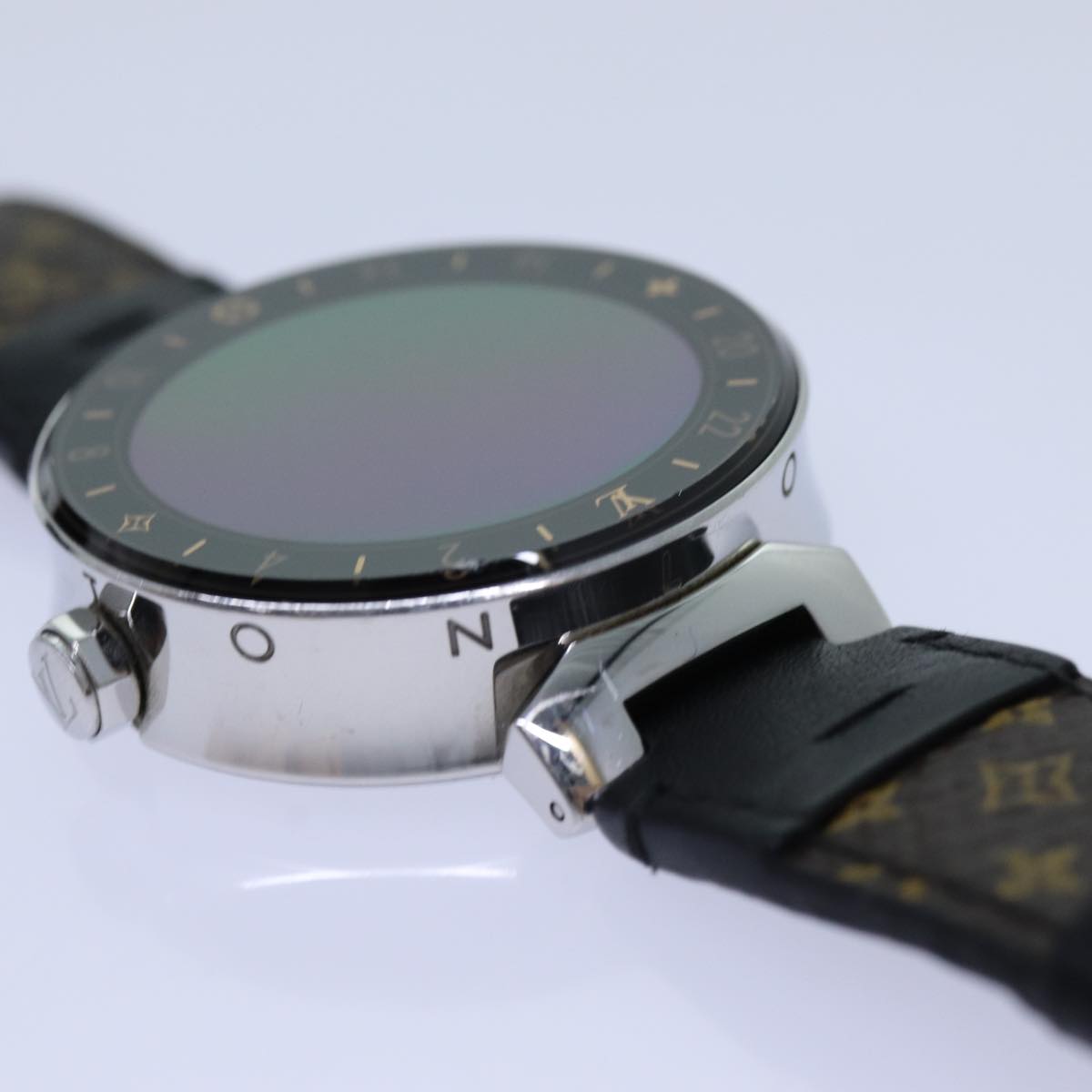 LOUIS VUITTON Monogram Tambour Horizon Digital Smart Watch QA003Z LV am6018