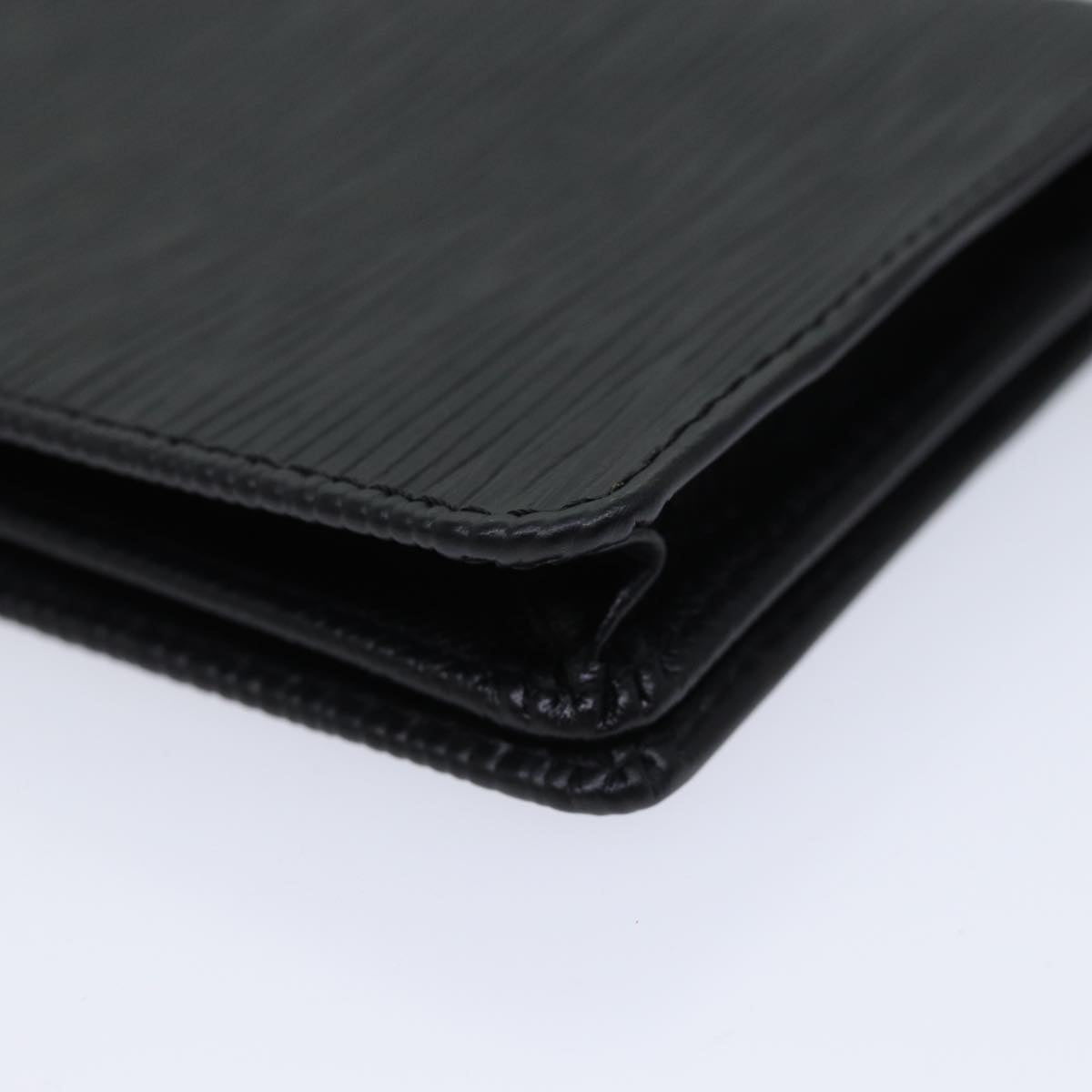 LOUIS VUITTON Epi Porte Cartes Credit Long Wallet Black M63212 LV am6036