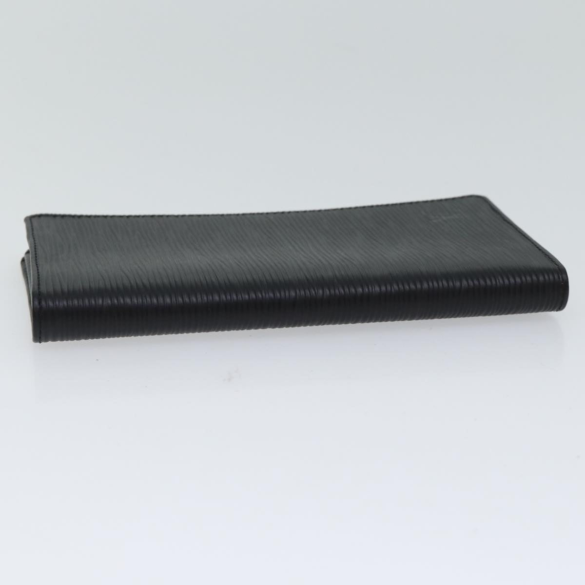LOUIS VUITTON Epi Porte Cartes Credit Long Wallet Black M63212 LV am6036