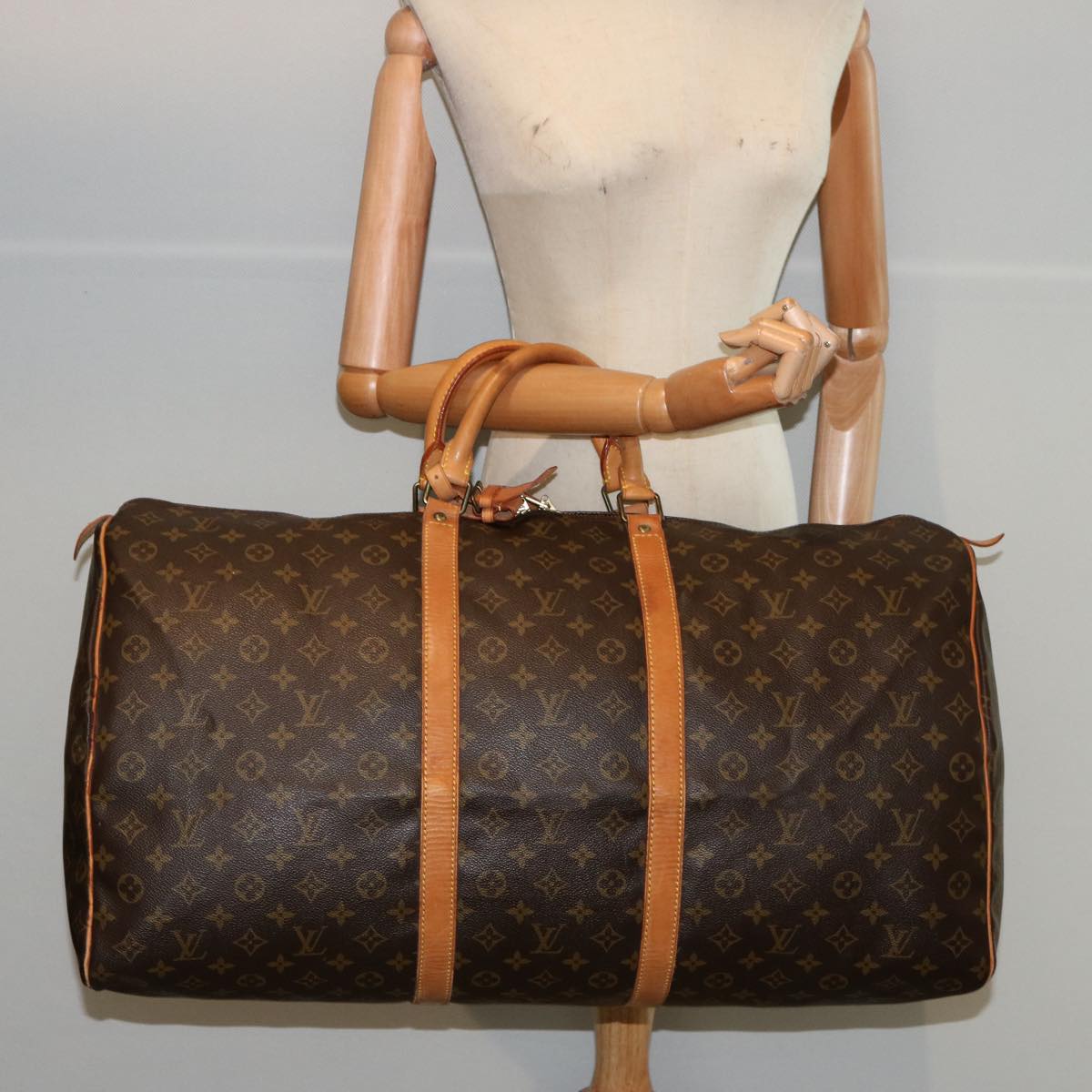 LOUIS VUITTON Monogram Keepall 60 Boston Bag M41422 LV am6273