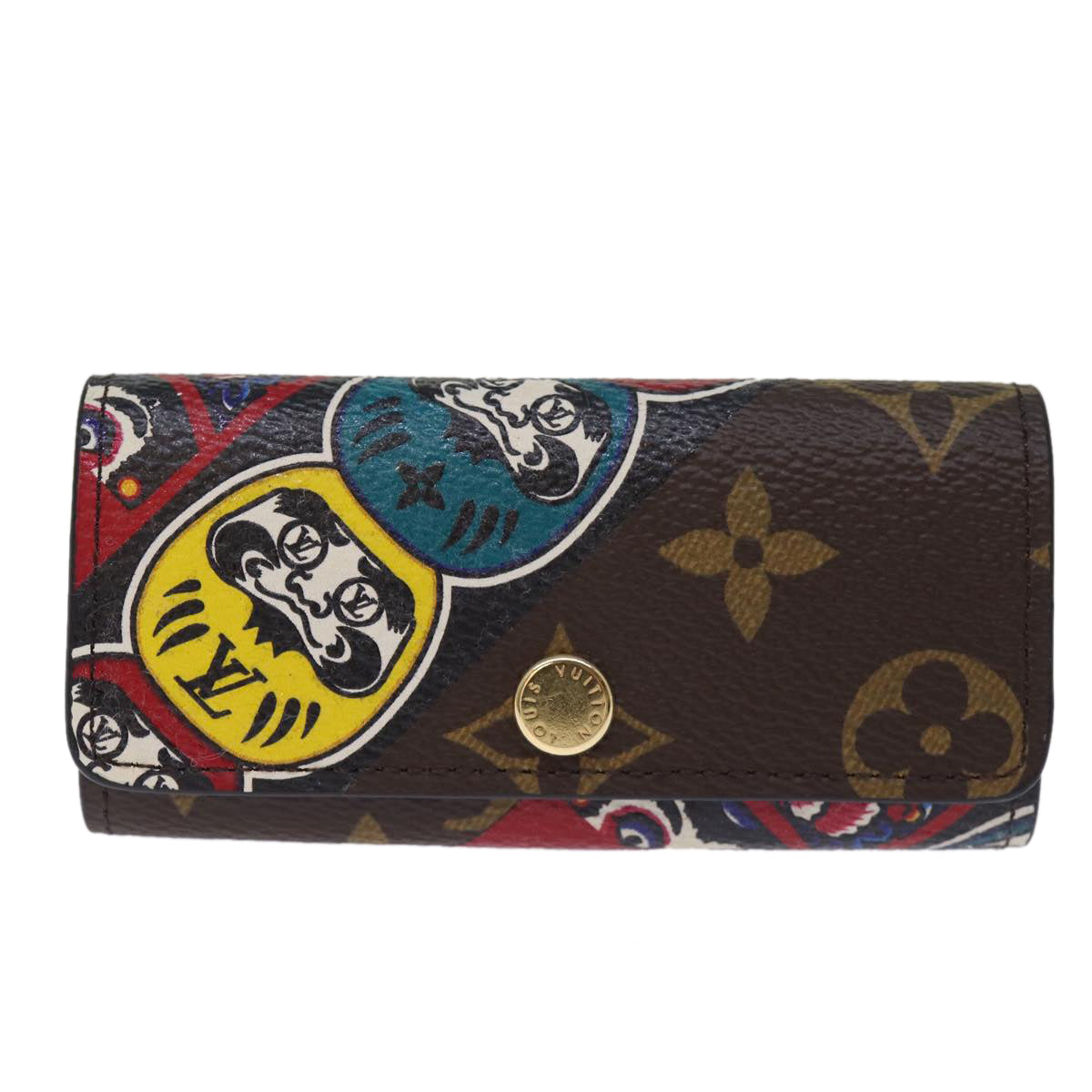 LOUIS VUITTON Monogram Kabuki Daruma Multicles 4 Key Case M67252 LV am6279