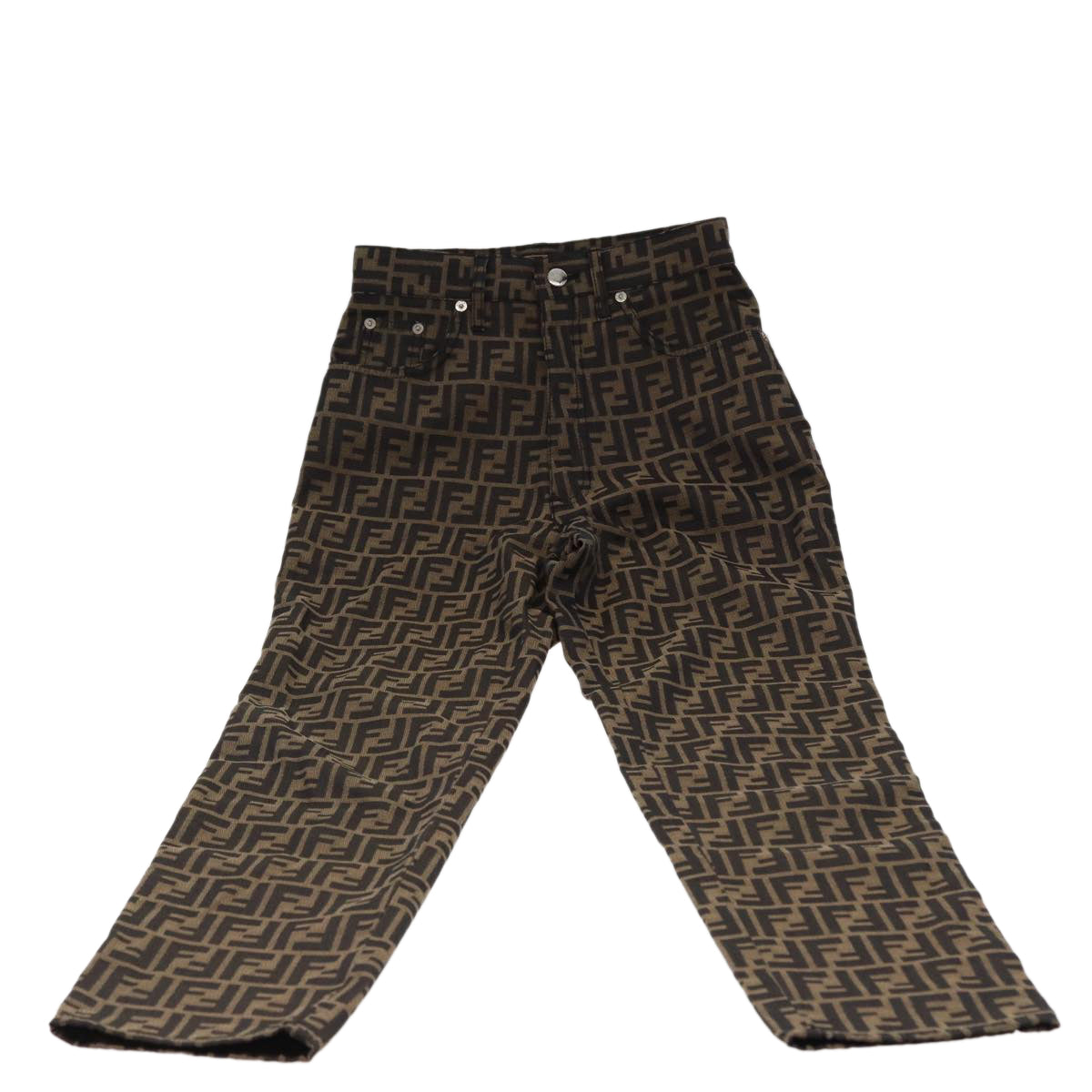 Luxury Fendi Zucca Canvas Pants Black Brownam6300