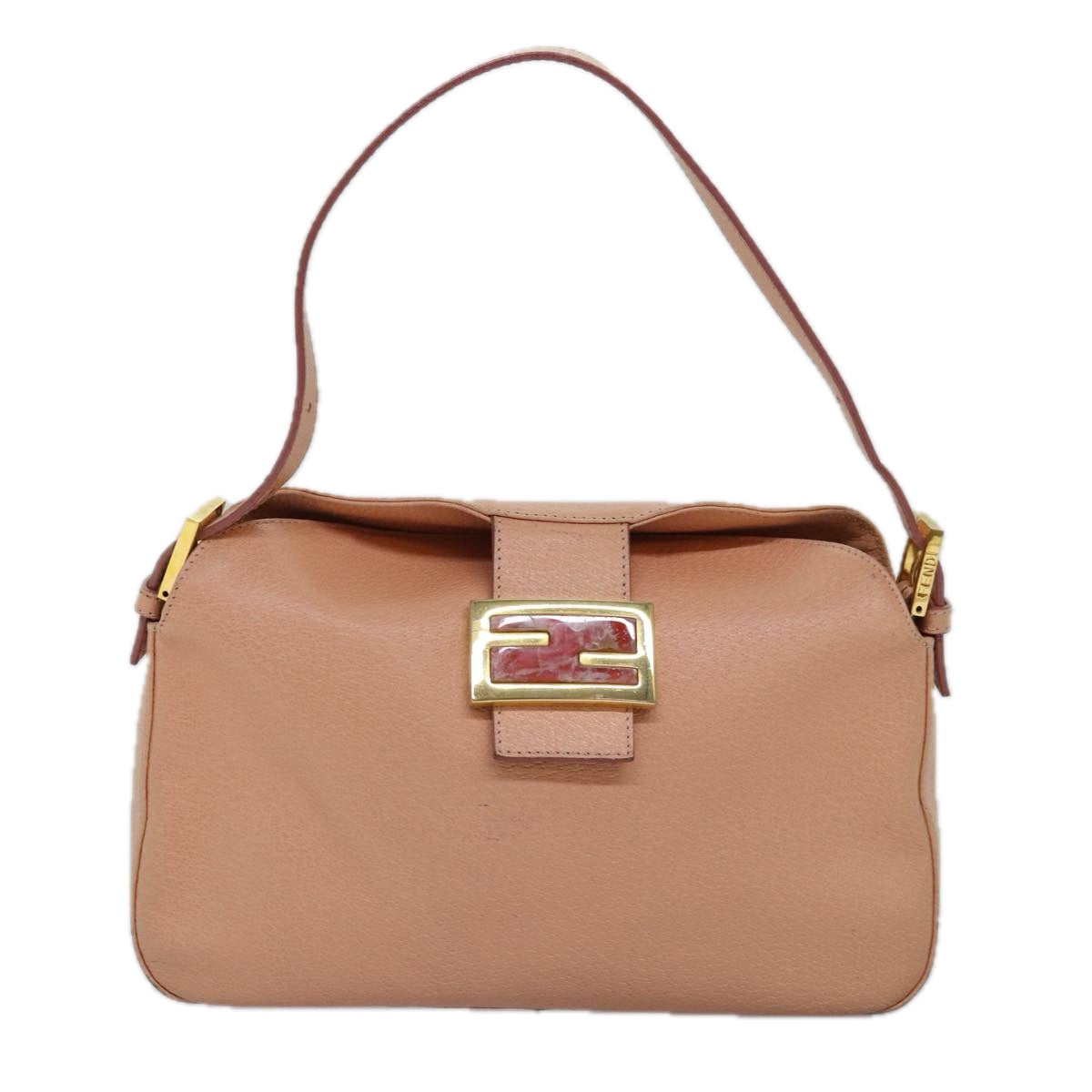 Luxury Fendi Mamma Baguette Shoulder Bag Leather Pinkam6309