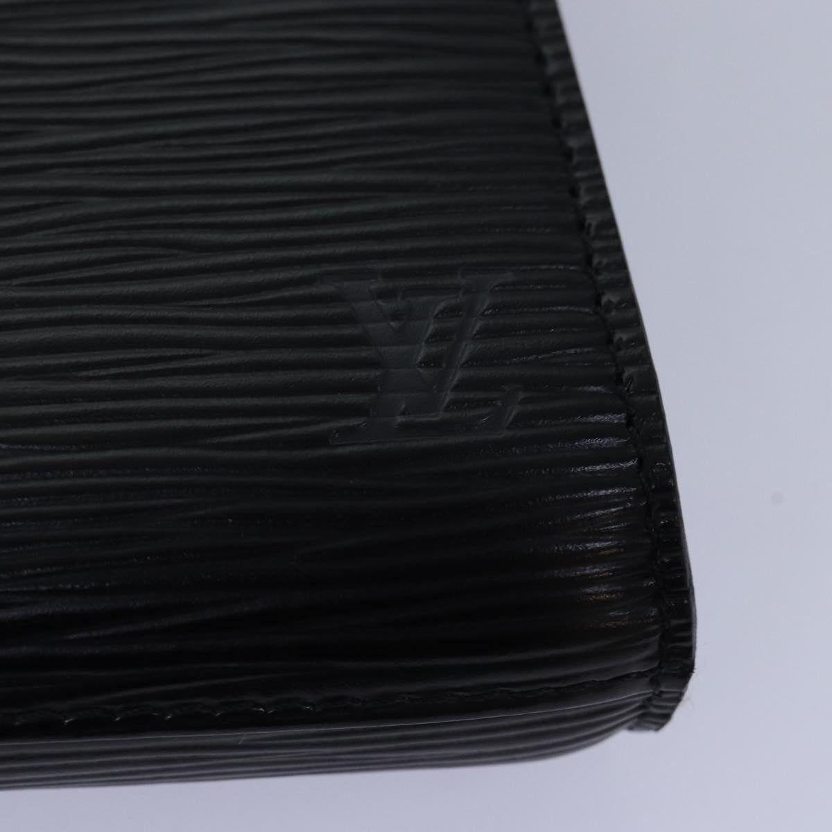 LOUIS VUITTON Epi Art Deco Clutch Bag Black M52632 LV am6314