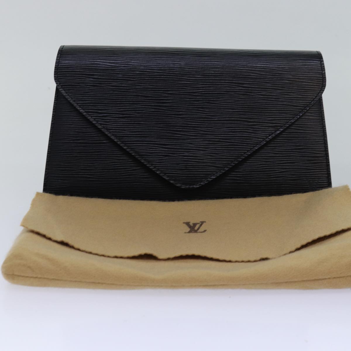 LOUIS VUITTON Epi Art Deco Clutch Bag Black M52632 LV am6314