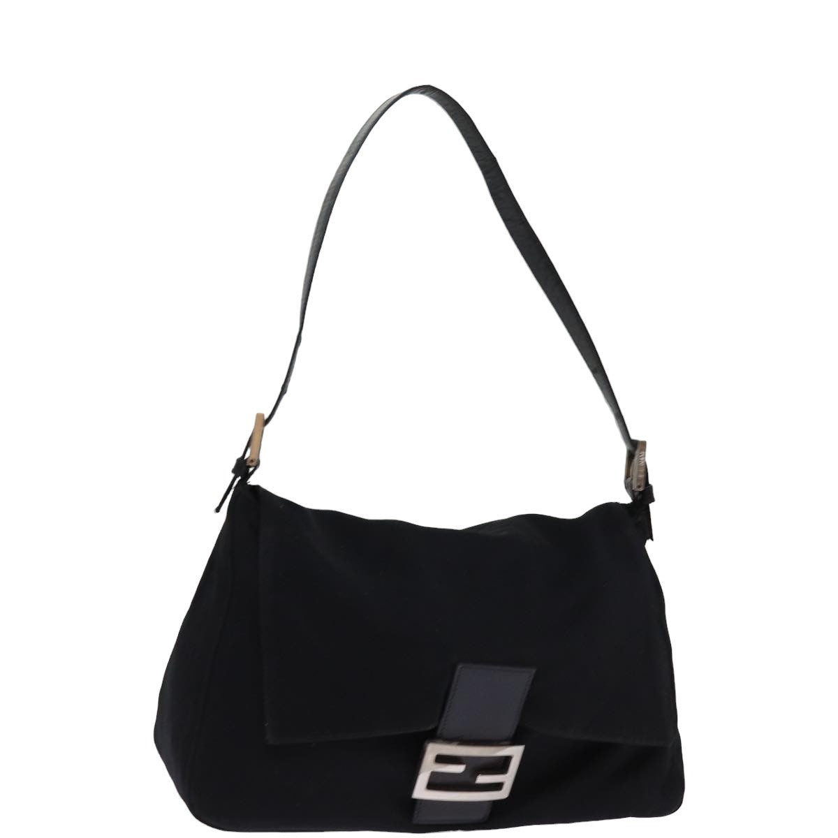 Luxury Fendi Mamma Baguette Shoulder Bag Nylon Blackam6317