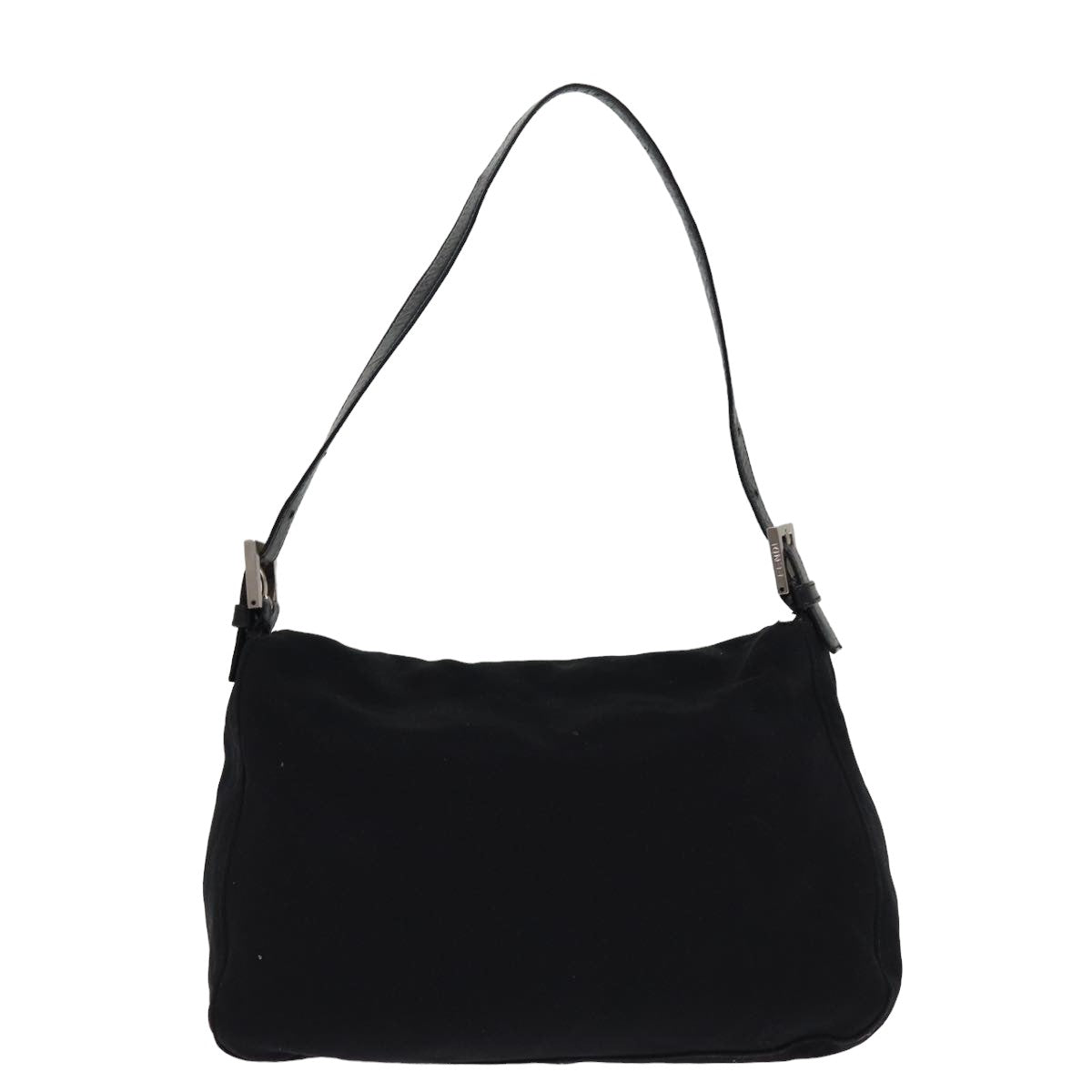 Luxury Fendi Mamma Baguette Shoulder Bag Nylon Blackam6317