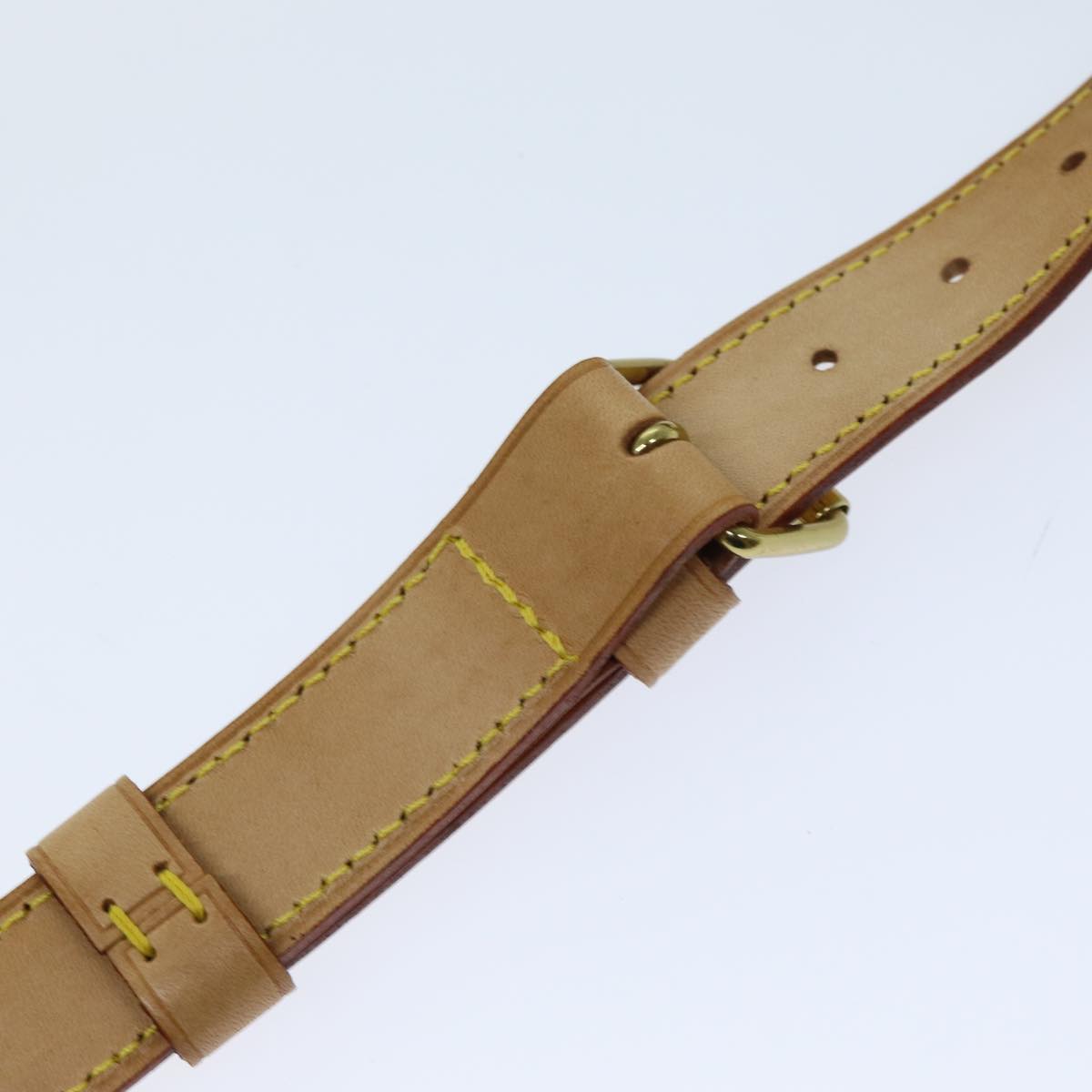 LOUIS VUITTON Powanie Shoulder Strap Leather 2Set Beige LV am6383